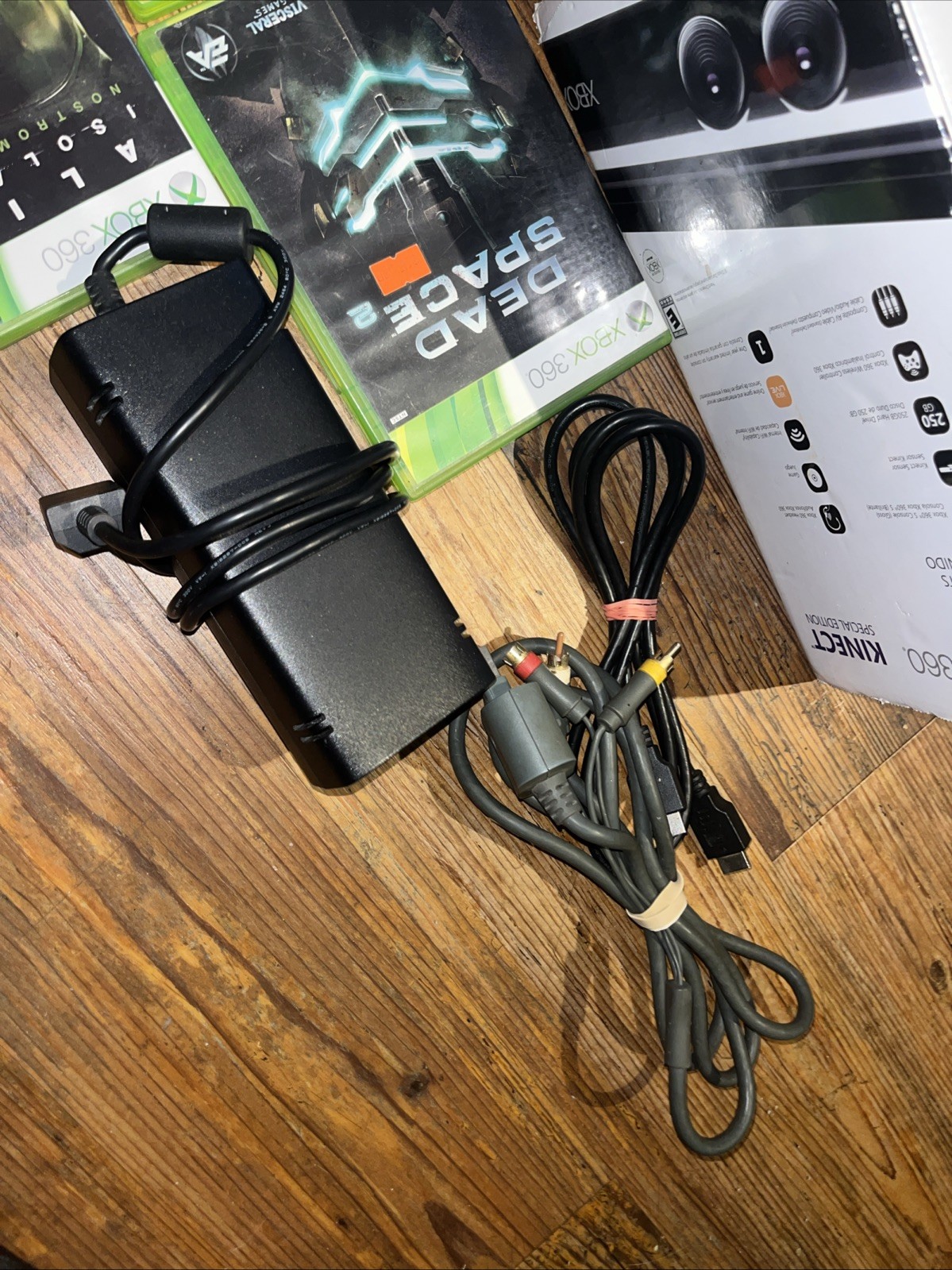 Microsoft Xbox 360 S 250gb Slim & Games – Console Box Cords Kinect Lot Bundle