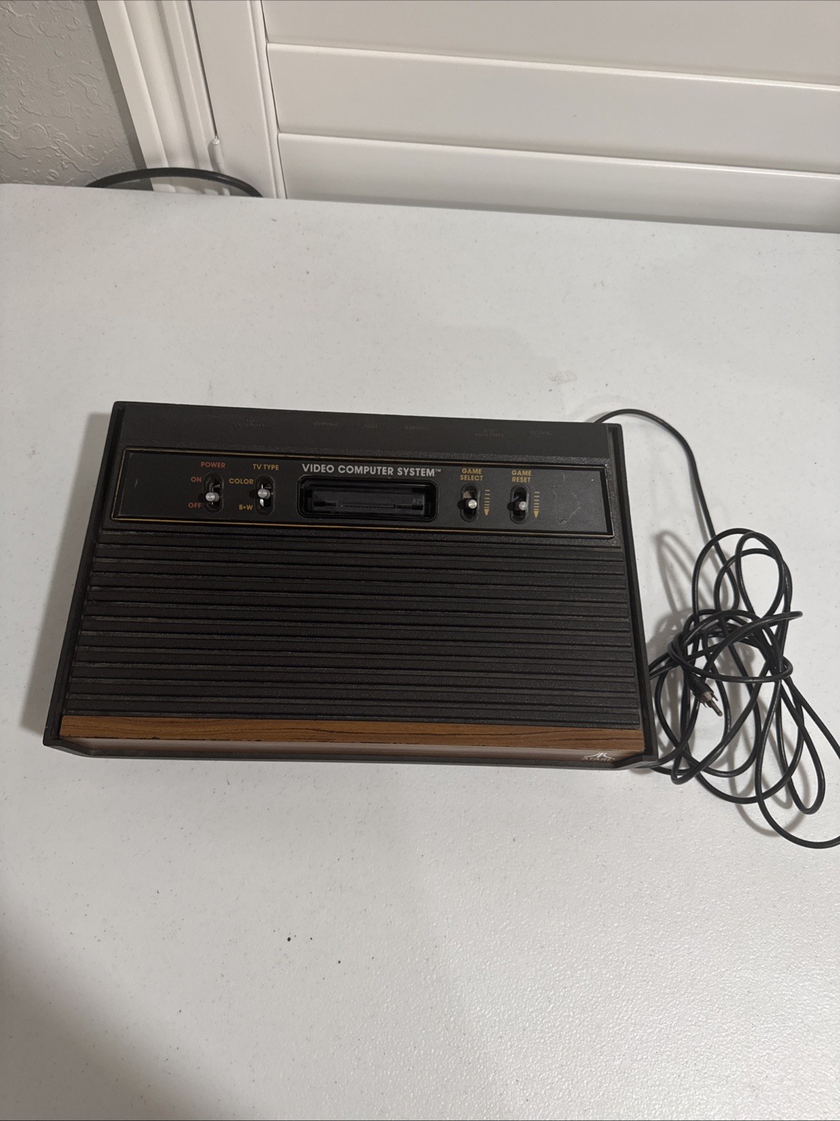 Atari 2600 Console CX2600 Wood Grain UNTESTED