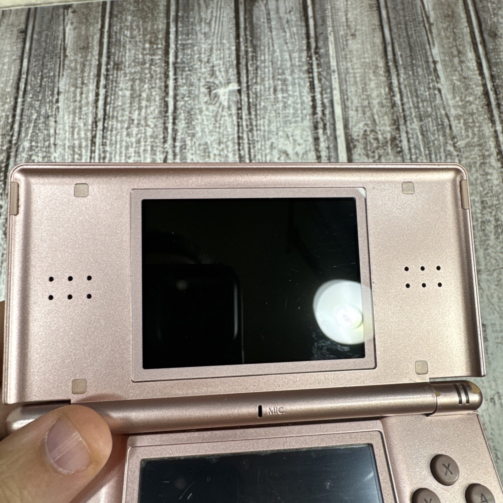 Nintendo DS Light Metallic Rose Pink USG-001 Handheld Console- Has Issues Read