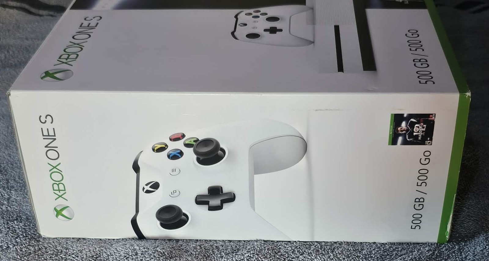 Microsoft Xbox One S Game Console SEALED / Rarer Tom Brady Madden 18 + NHL Game