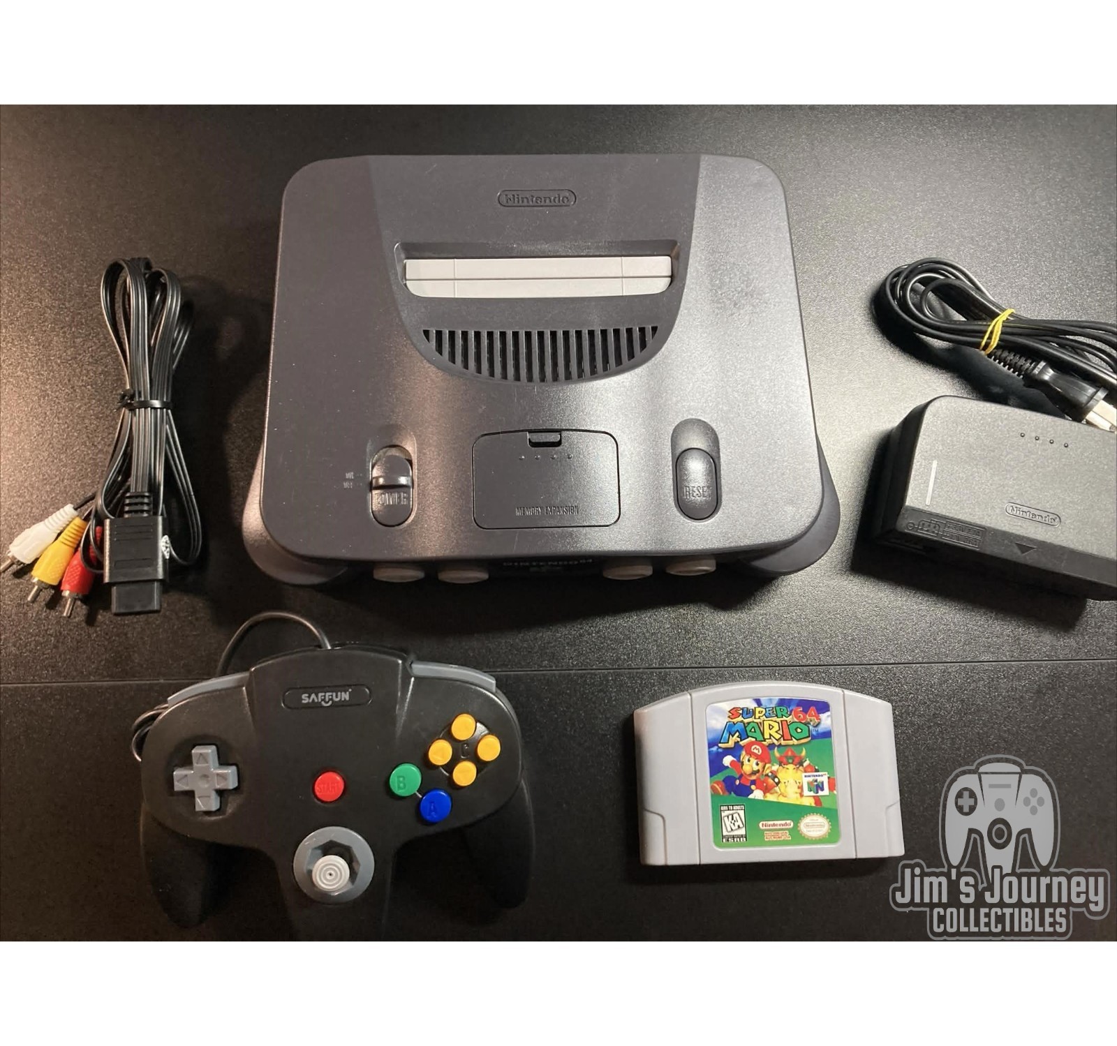 Nintendo 64 N64 Console + Super Mario 64+Controller+Cords