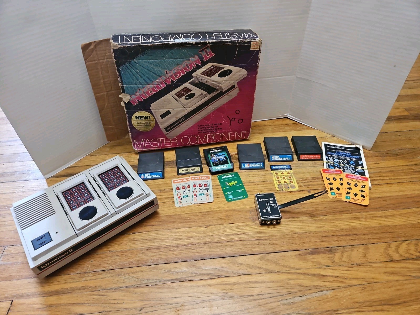Mattel Electronics Intellivision II Console Master Component In Box With 6 Games