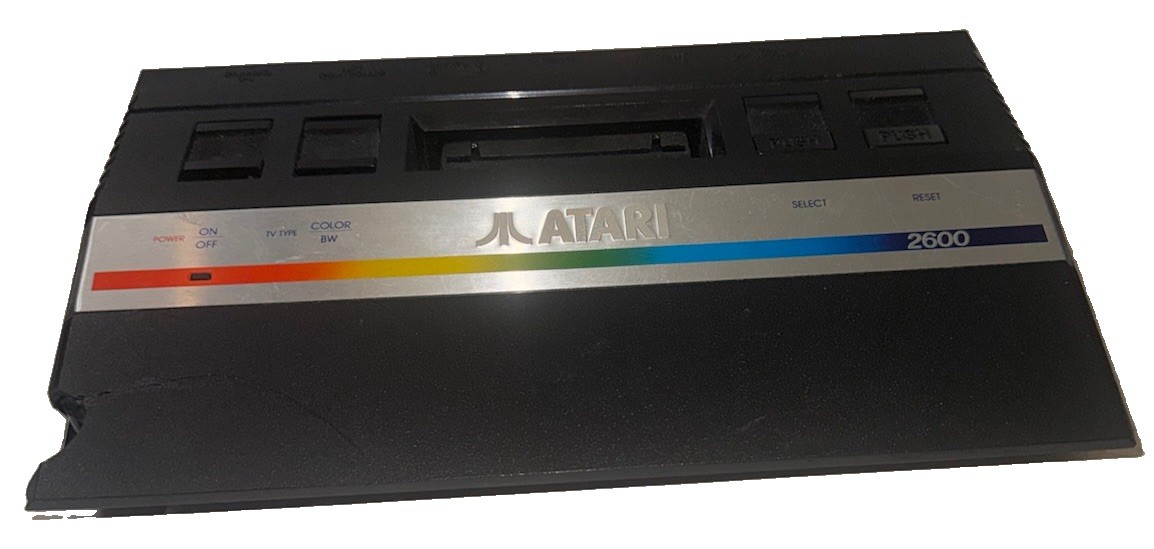 *DAMAGED* READ* Atari 2600 Junior Black Console Only Tested Working