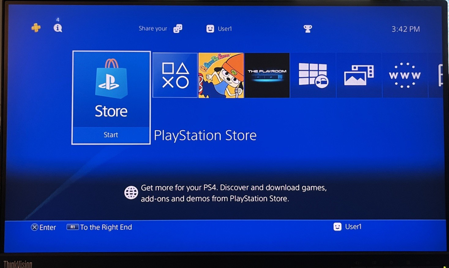 Sony PlayStation 4 PS4 Pro 1TB Console Only – CUH-7015B – Black – Works!