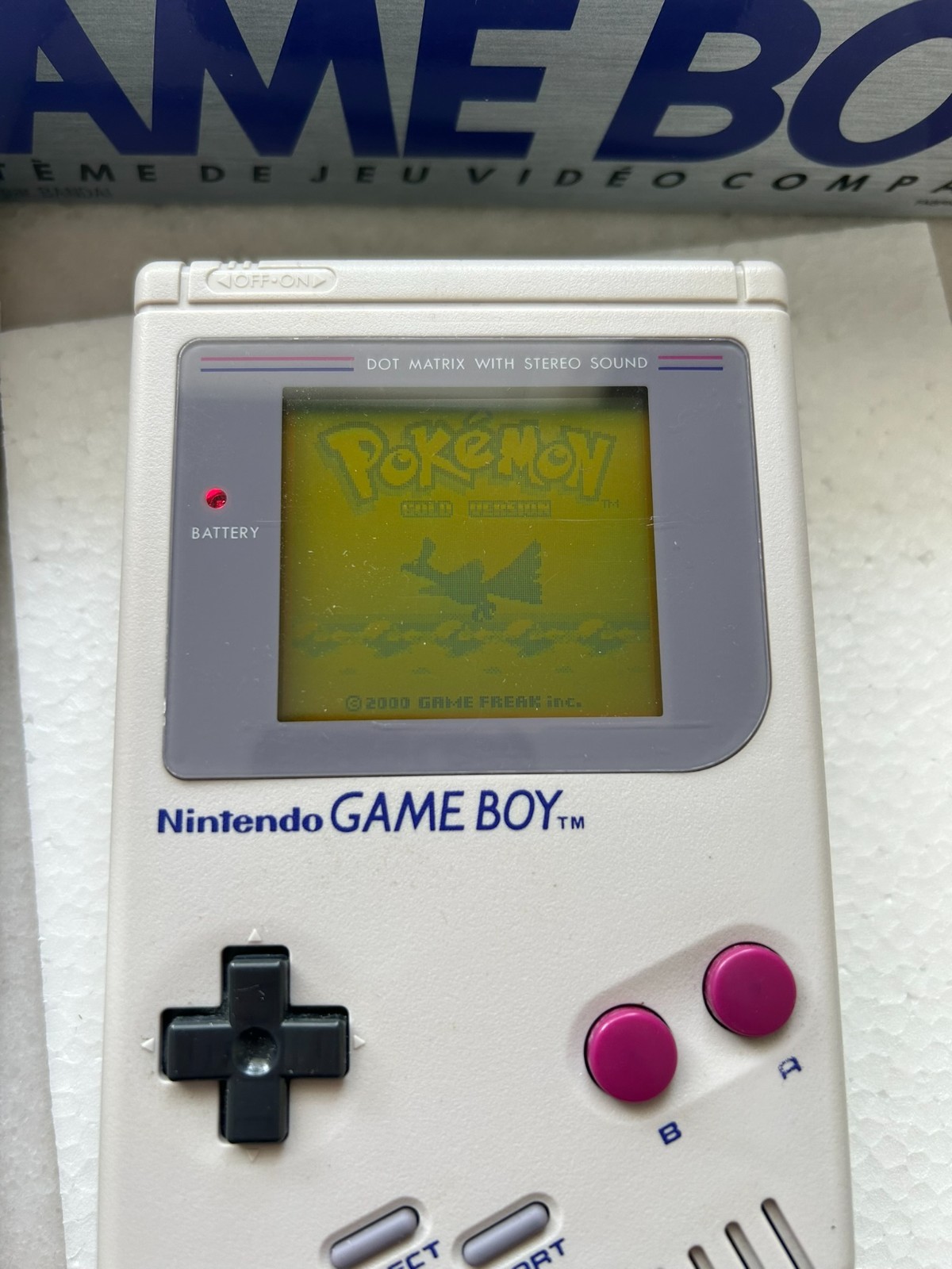 Nintendo Game Boy System DMG-01 Dutch? in BOX with 4 Games Tetris Pokemon Gold