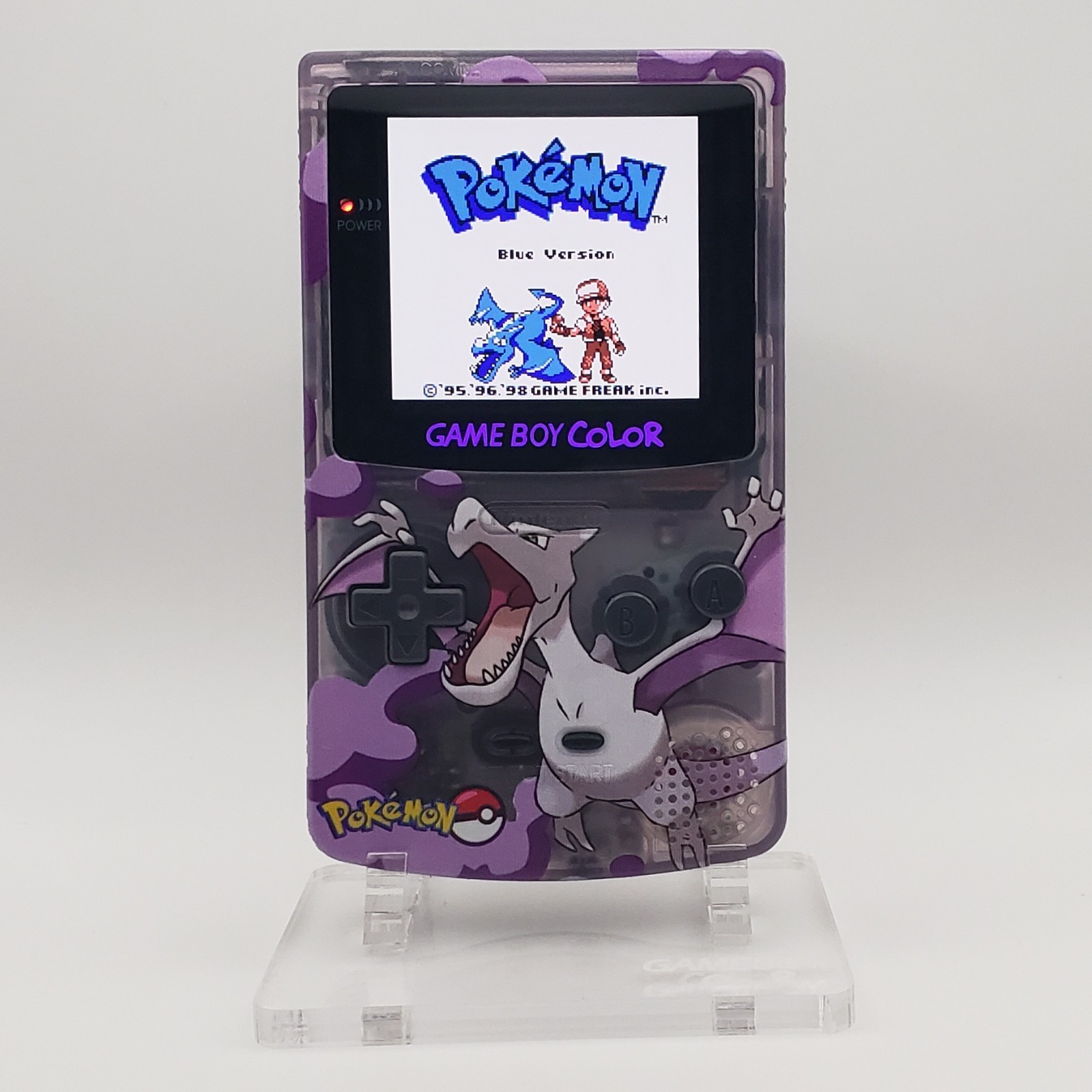 Laminated OLED Screen – Aerodactyl Game Boy Color – New Speaker, Recapped