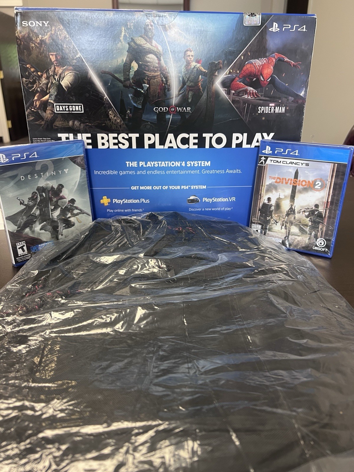 Sony PlayStation 4 Slim 1TB Console – Jet Black W/ 2 Games And Backpack