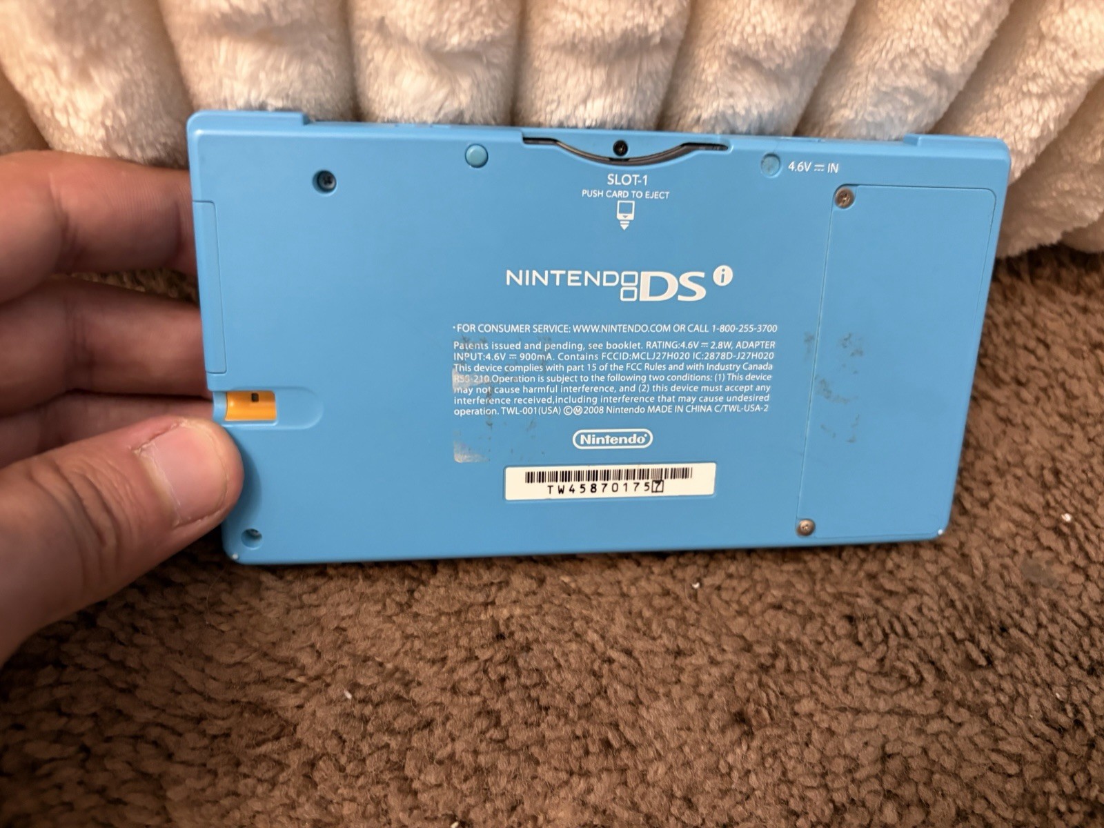 Nintendo DSi Blue Handheld Console Wi-Fi NTSC-U/C 256MB MPN TWL-001
