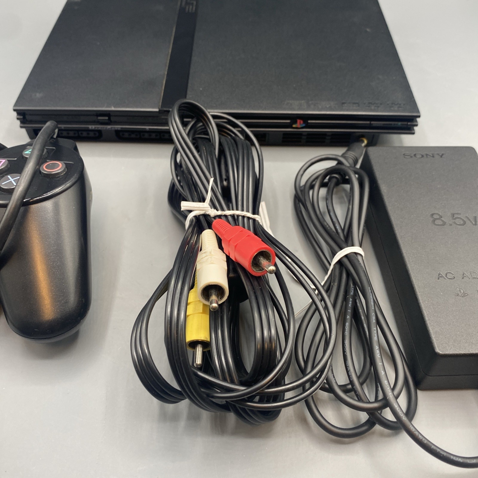 Sony PlayStation 2 Slim PS2 Console SCPH-79001 Cords & Controller Bundle Tested