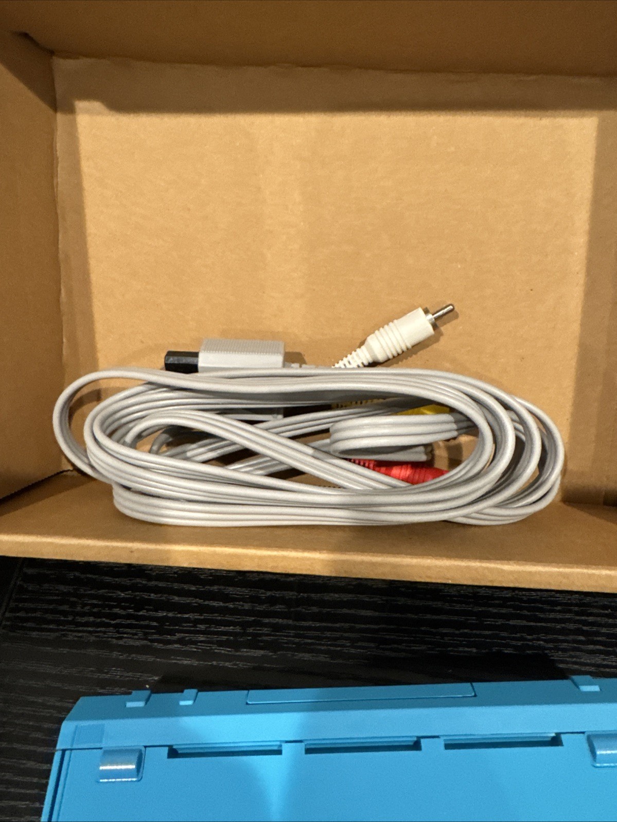 Blue Limited Edition Nintendo Wii CONSOLE & Box Cables Controllers,+Wii Sports