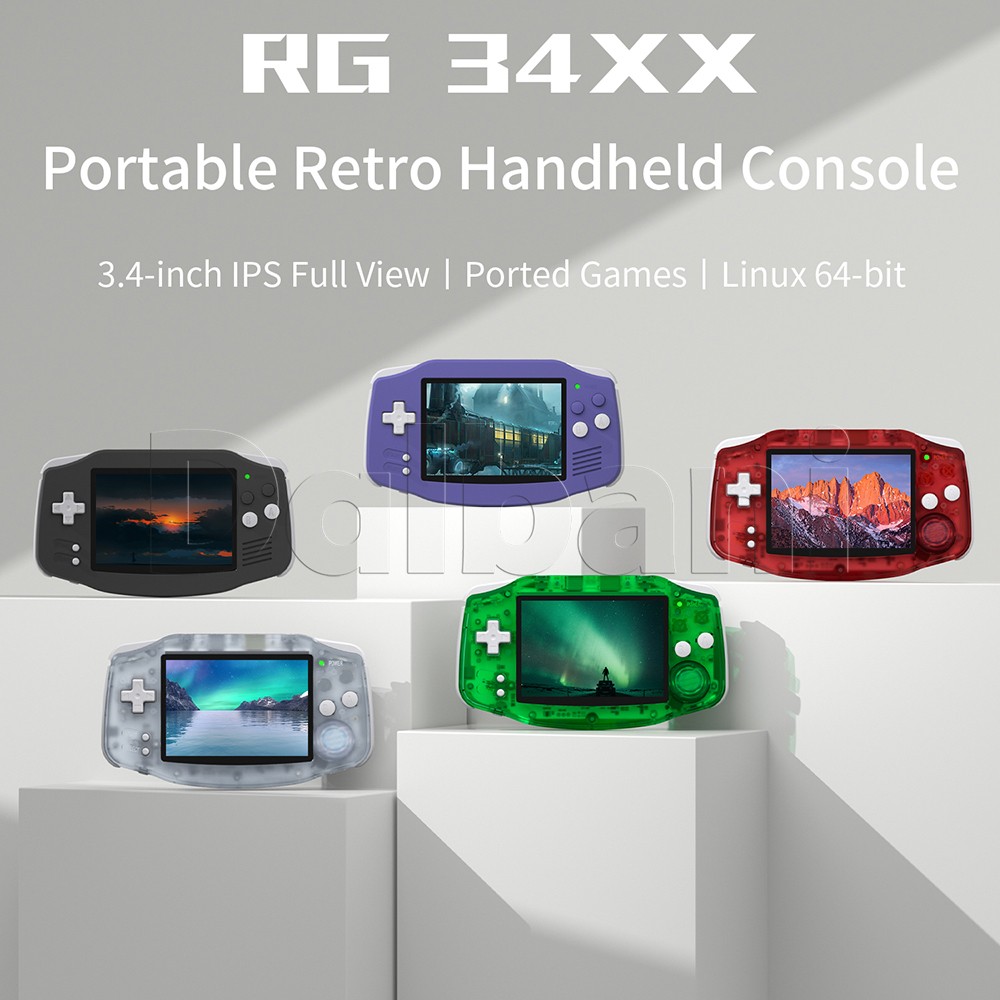 RG34XX Red Anbernic Handheld Game Console RG 34XX 64-bit Linux System 64GB