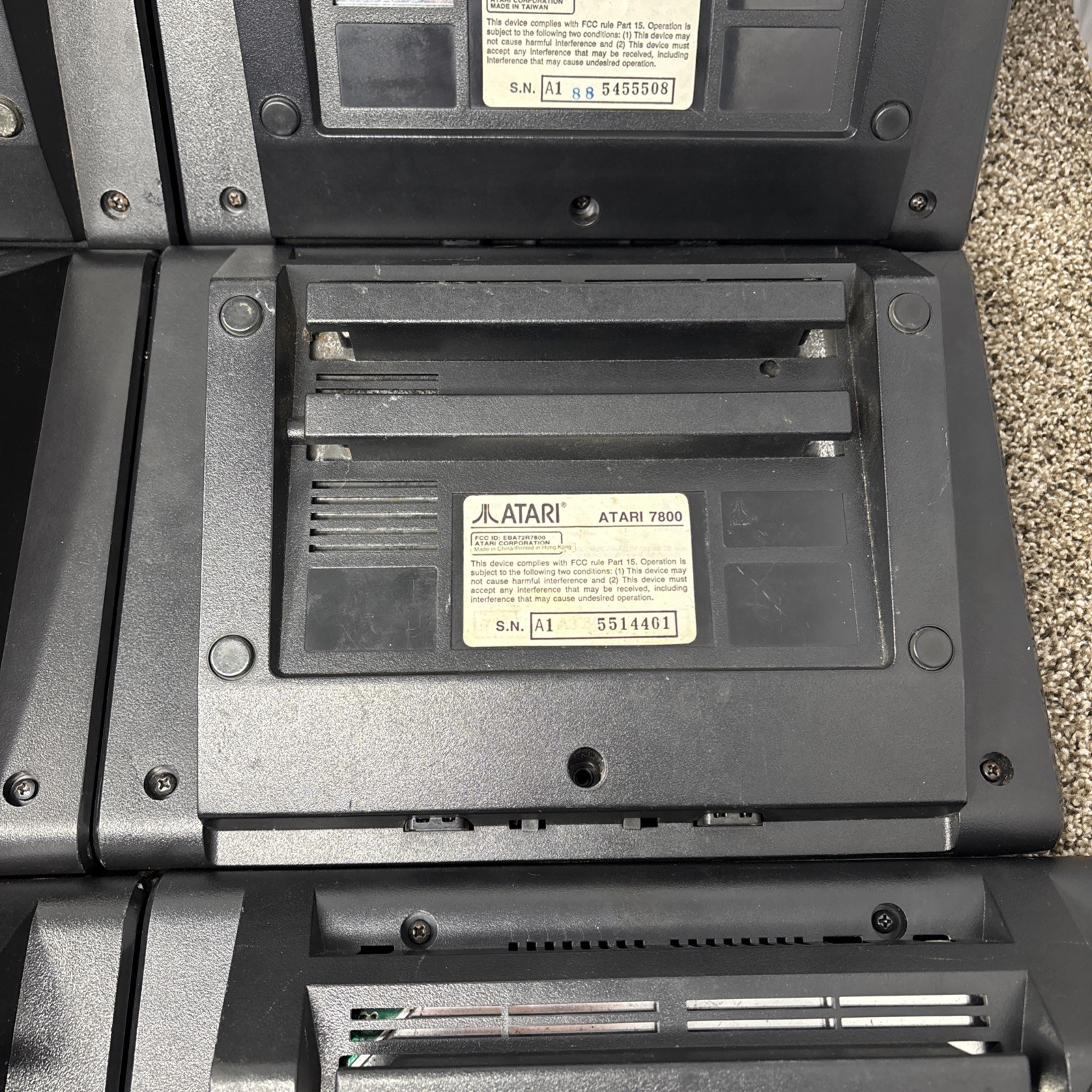 Atari 7800 Consoles Lot For Parts Or Repair Lot Of 6
