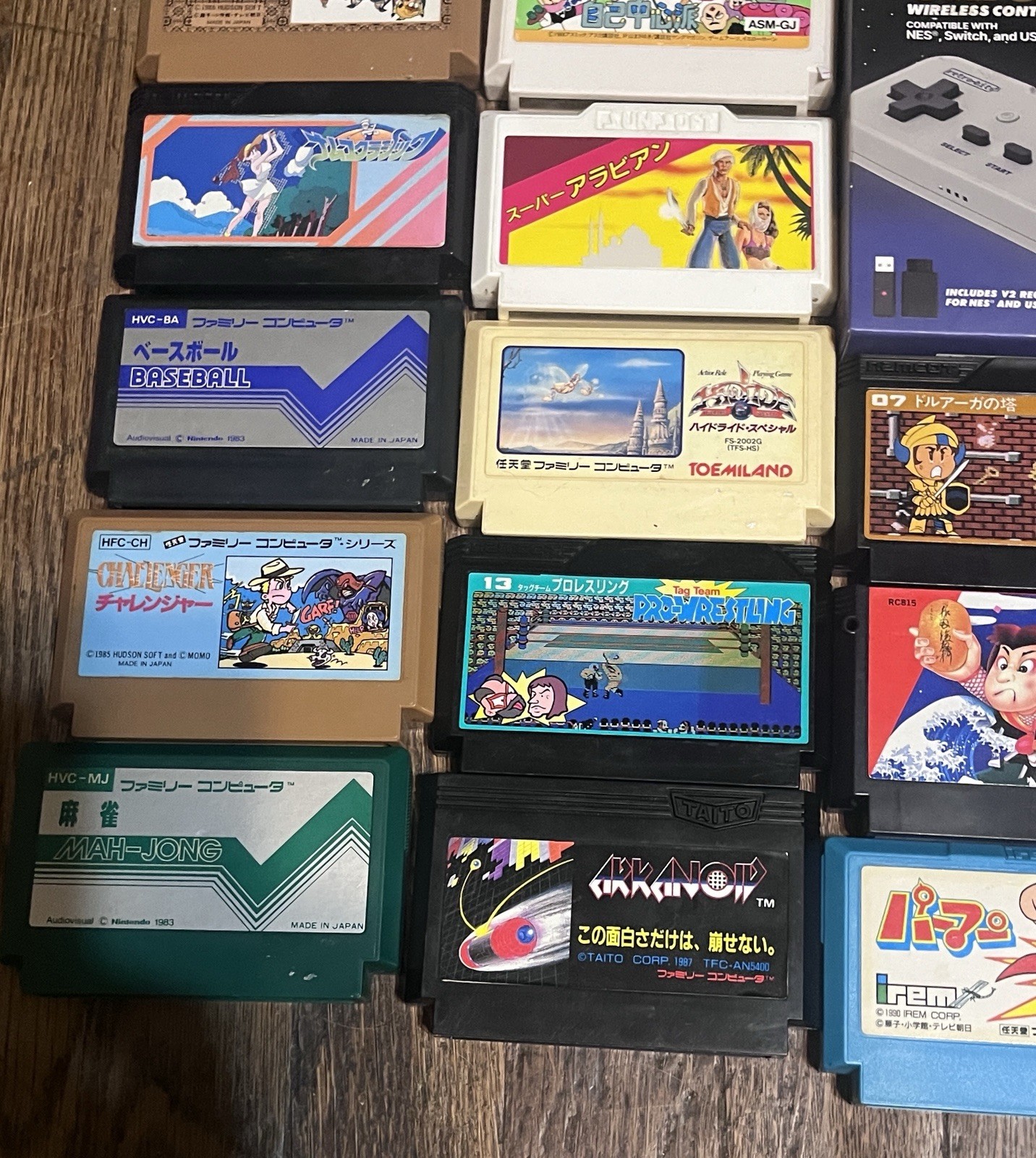 Nintendo Famicom AV Console HVC-101 & 40 Games 2 Arcade Sticks Rare Tested NES🔥