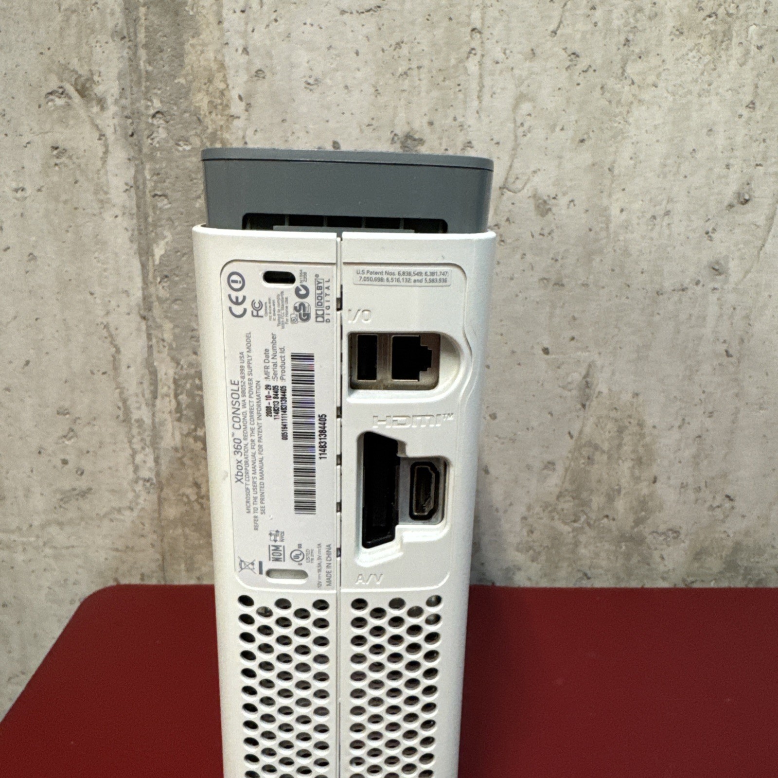 Microsoft Xbox 360 White 60GB HDD HDMI Console Only Parts/Repair