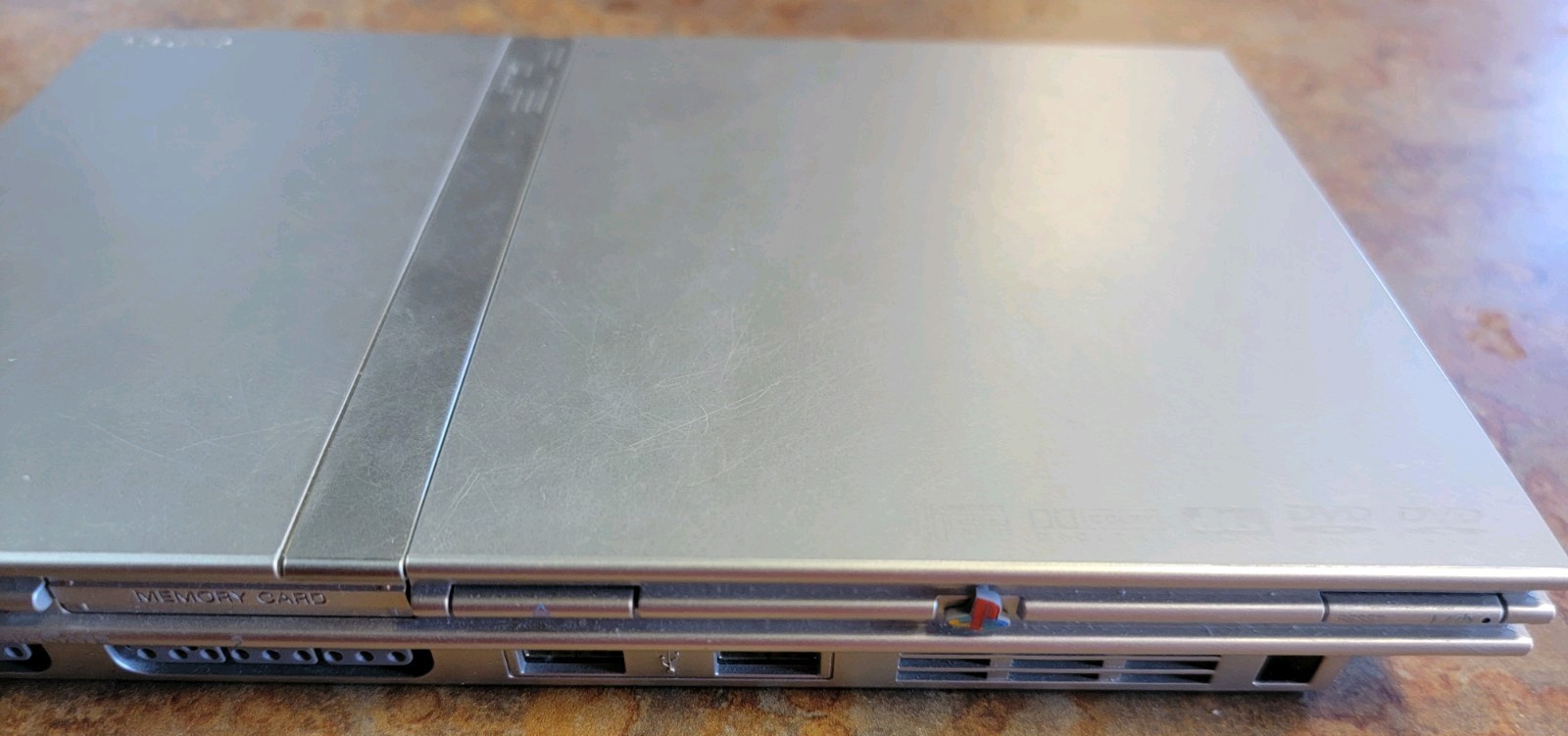 Sony PlayStation 2 PS2 Slim Silver Console Complete. Tested Working