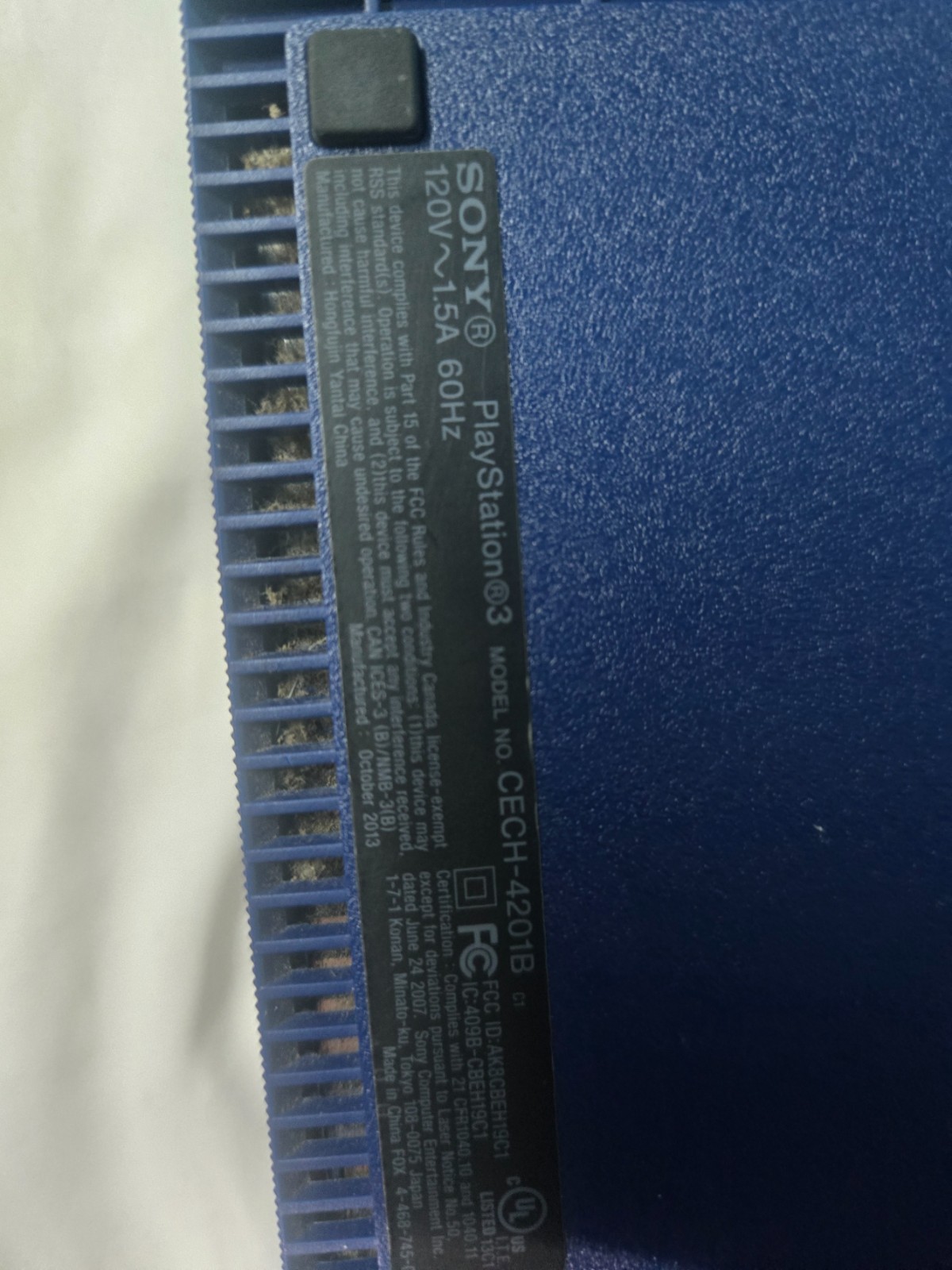 Sony Playstation 3 Super Slim Limited Azurite Blue PS3 – great Condition