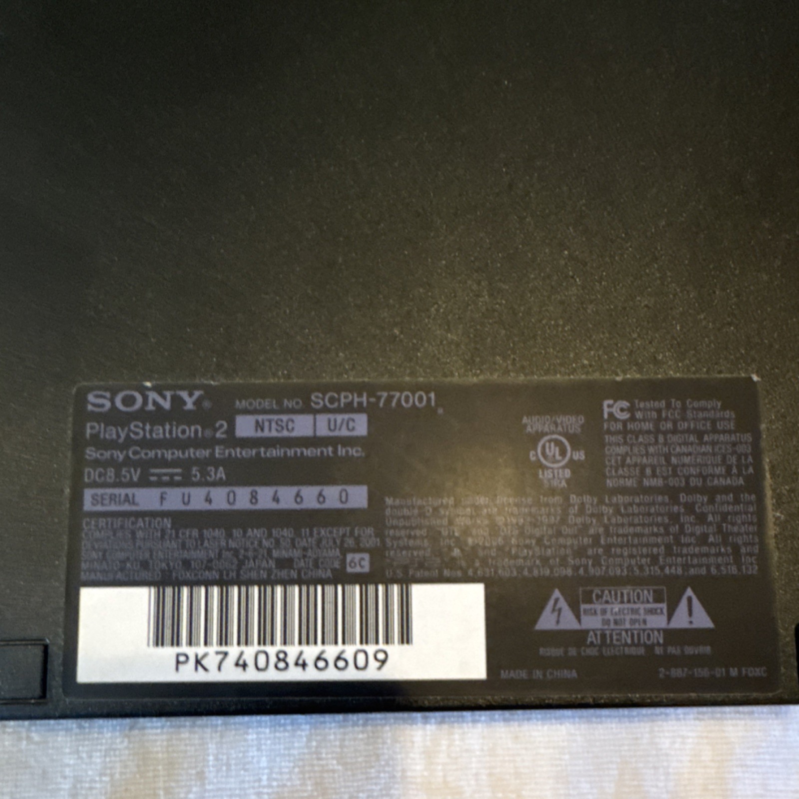 Sony PlayStation 2 PS2 Slim Console SCPH-77001 Black NTSC-U/C US/Canada