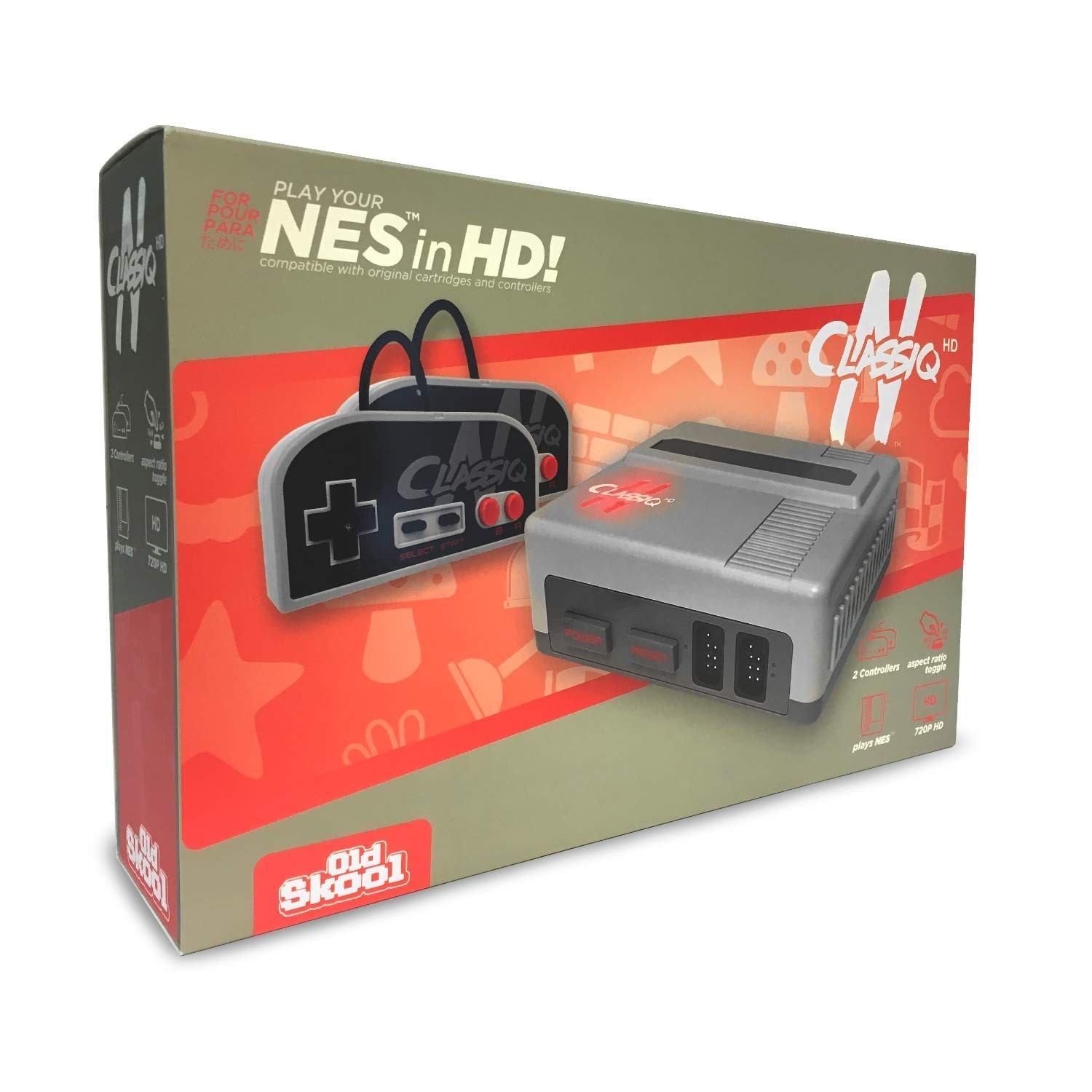 CLASSIQ N HD Console: Perfect for NES Cartridges & Two-Player Excitement
