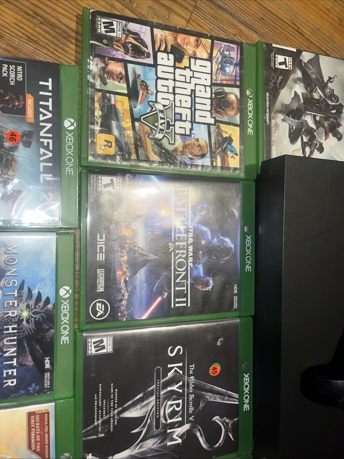 Microsoft Xbox One X 1TB Black Console 1 Controller 10 Games Bundle