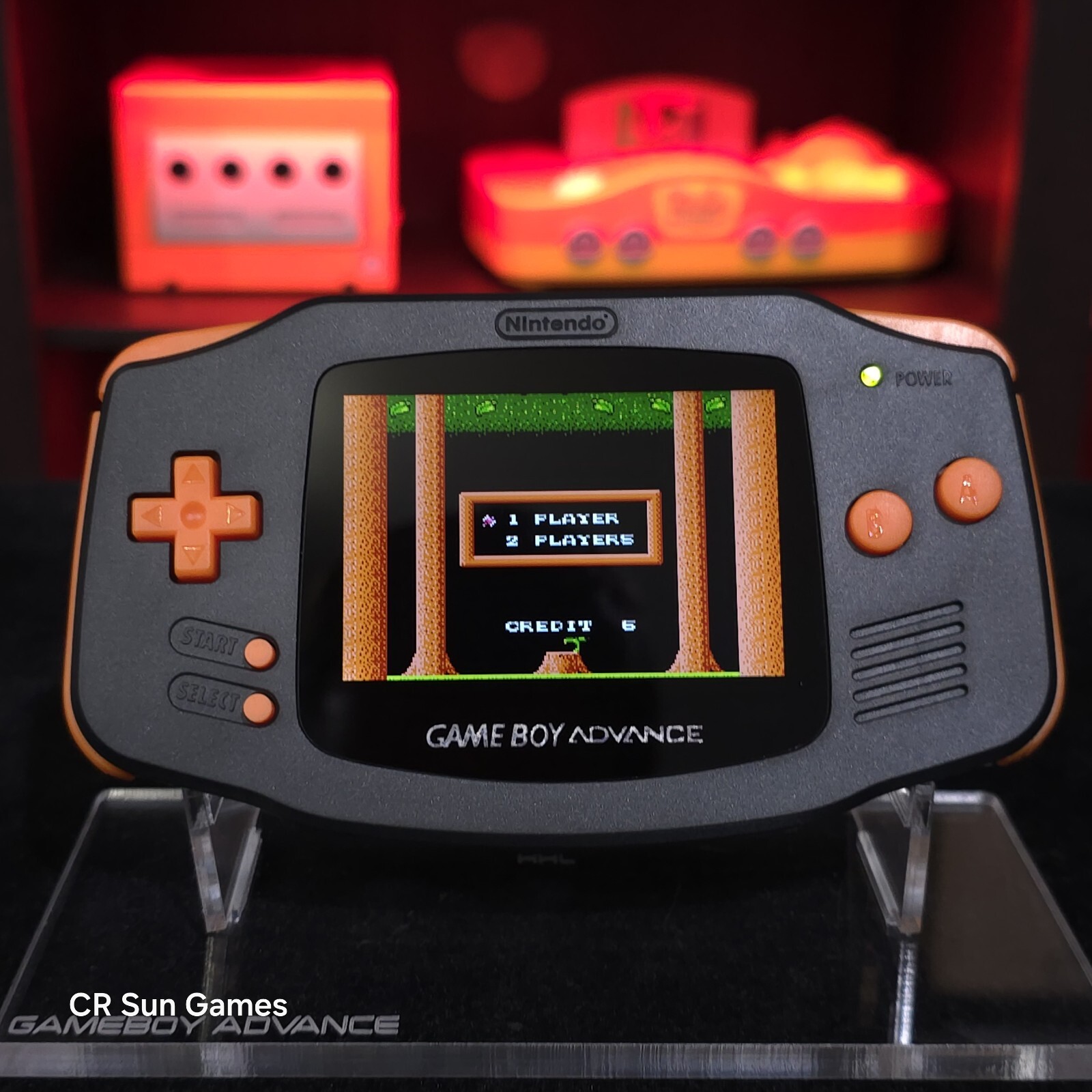 Black Halloween Special Game Boy Advance GBA iPS V5 LCD USB-C 1800 mAh Battery