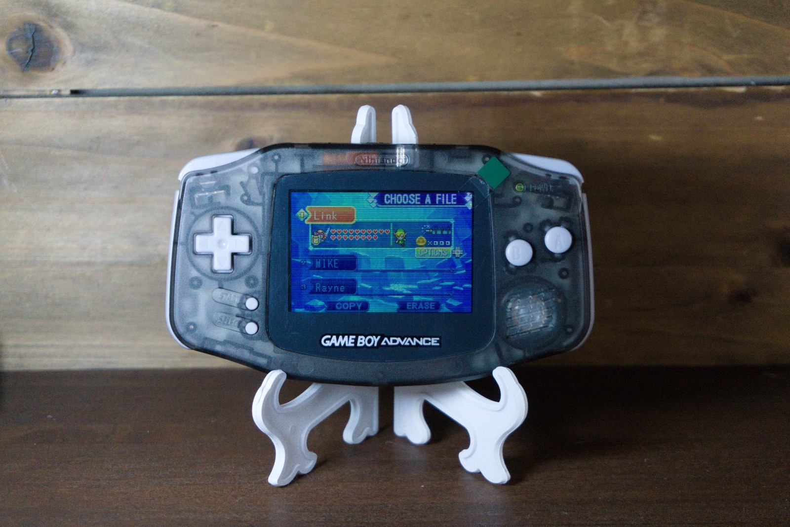 Nintendo Game Boy Advance IPS V5 Screen USB-C Charge Upgrade Transparent Grey