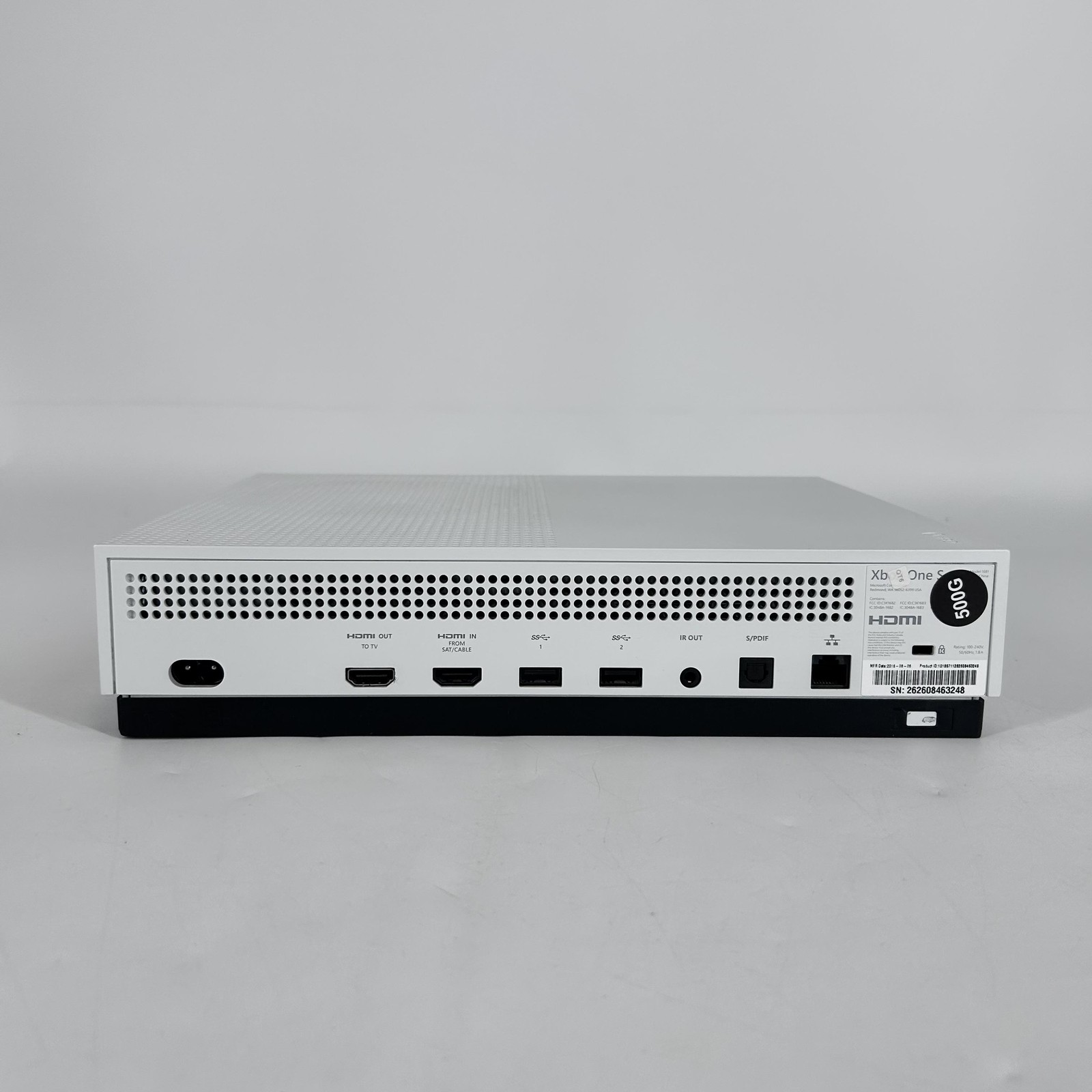 Microsoft Xbox One S Console White 500GB w/ Controller/HDMI/Power Cord – Good