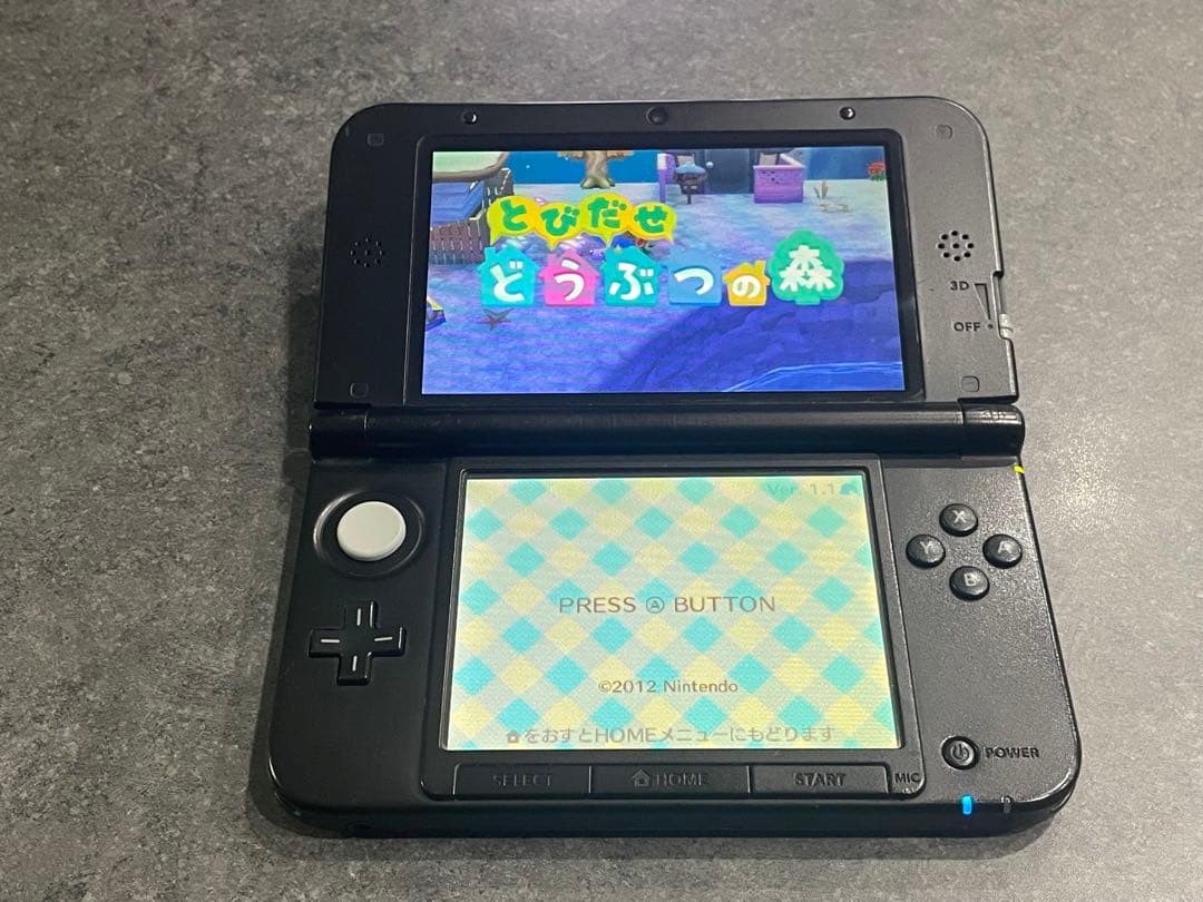 Nintendo 3DS LL XL Silver Black Console SD Card Stylus Tested Working Japan