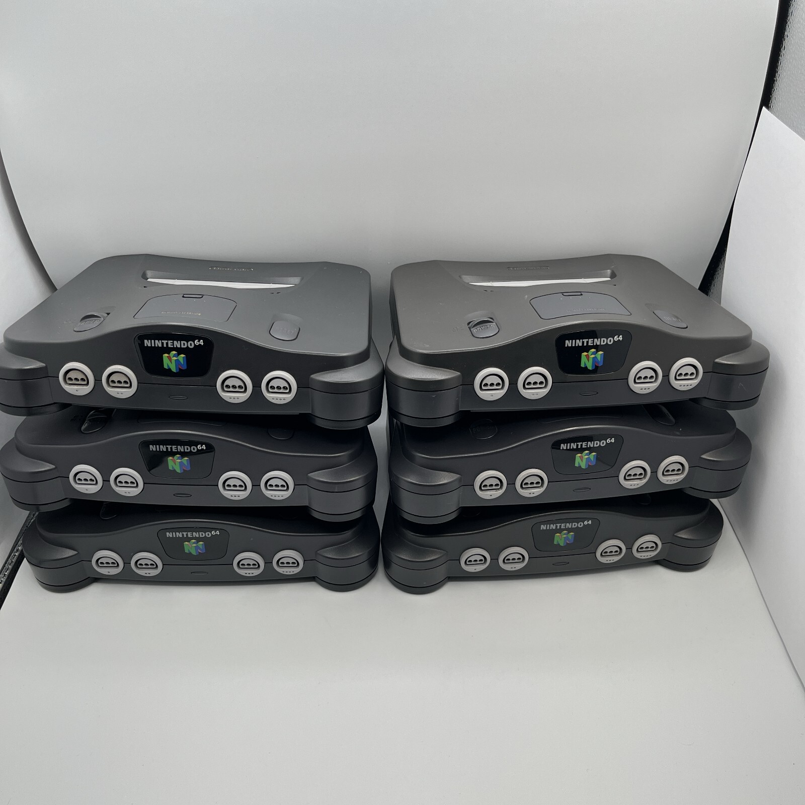Nintendo 64 Lot of 6 Console with Jumper(Terminator) packs TESTED NUS-001