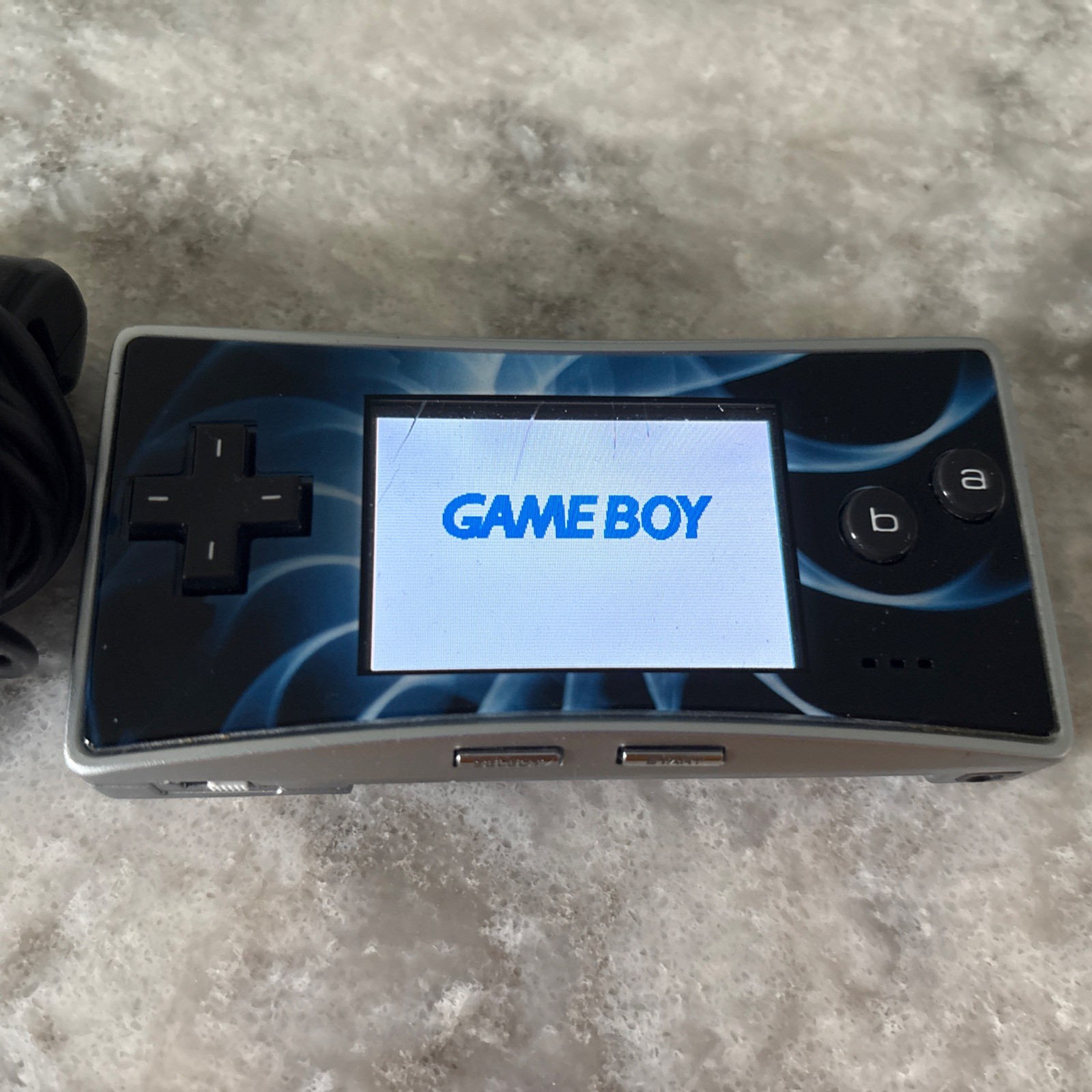 Nintendo Gameboy Advance GBA Micro Handheld Console Black/Silver USB Charger