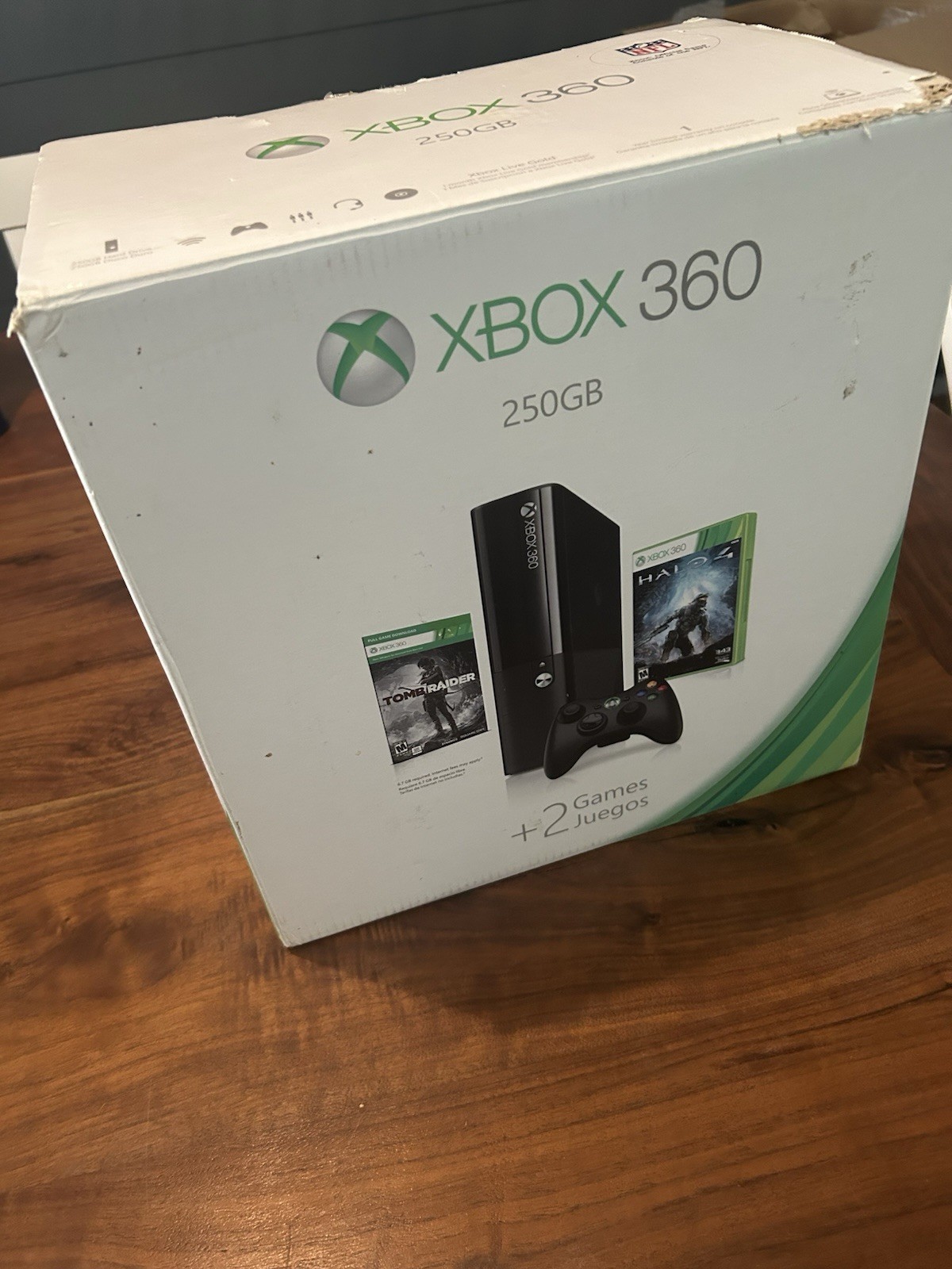 Xbox 360 250GB Console Halo 4 Tomb Raider Value Bundle Xbox 360 Very Good 1Z