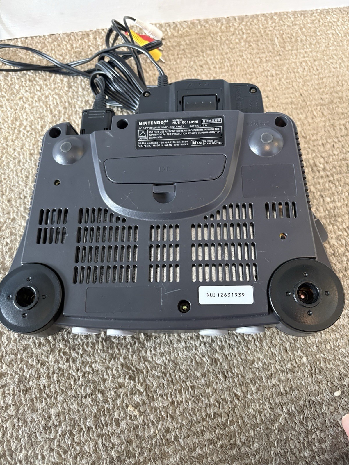 Nintendo 64 Home Console – Black – TESTED and WORKING – NUS 001 (JPN)