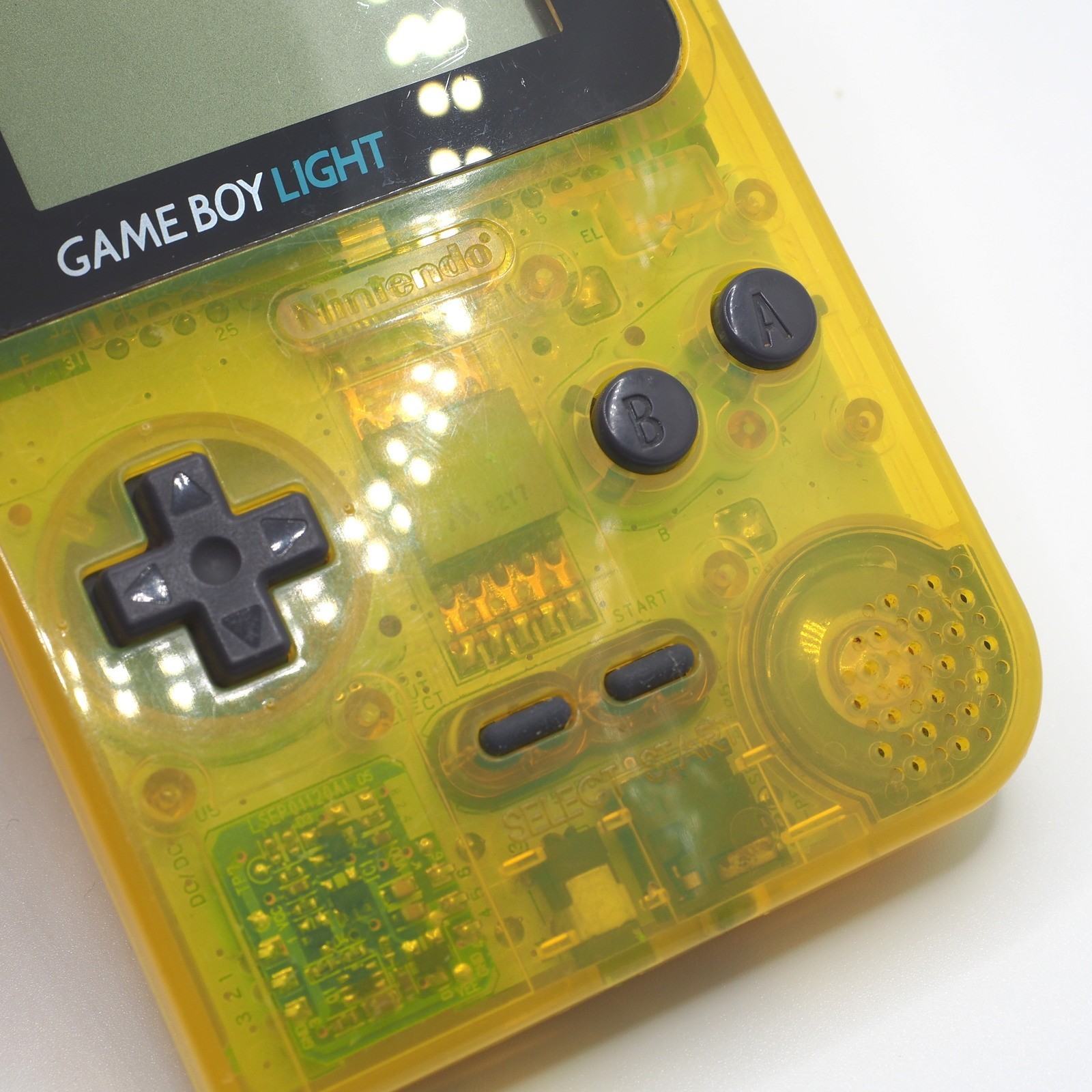 OEM Nintendo Game Boy Light Toys R Us Edition Clear Yellow MGB-101 TESTED #1[EX]