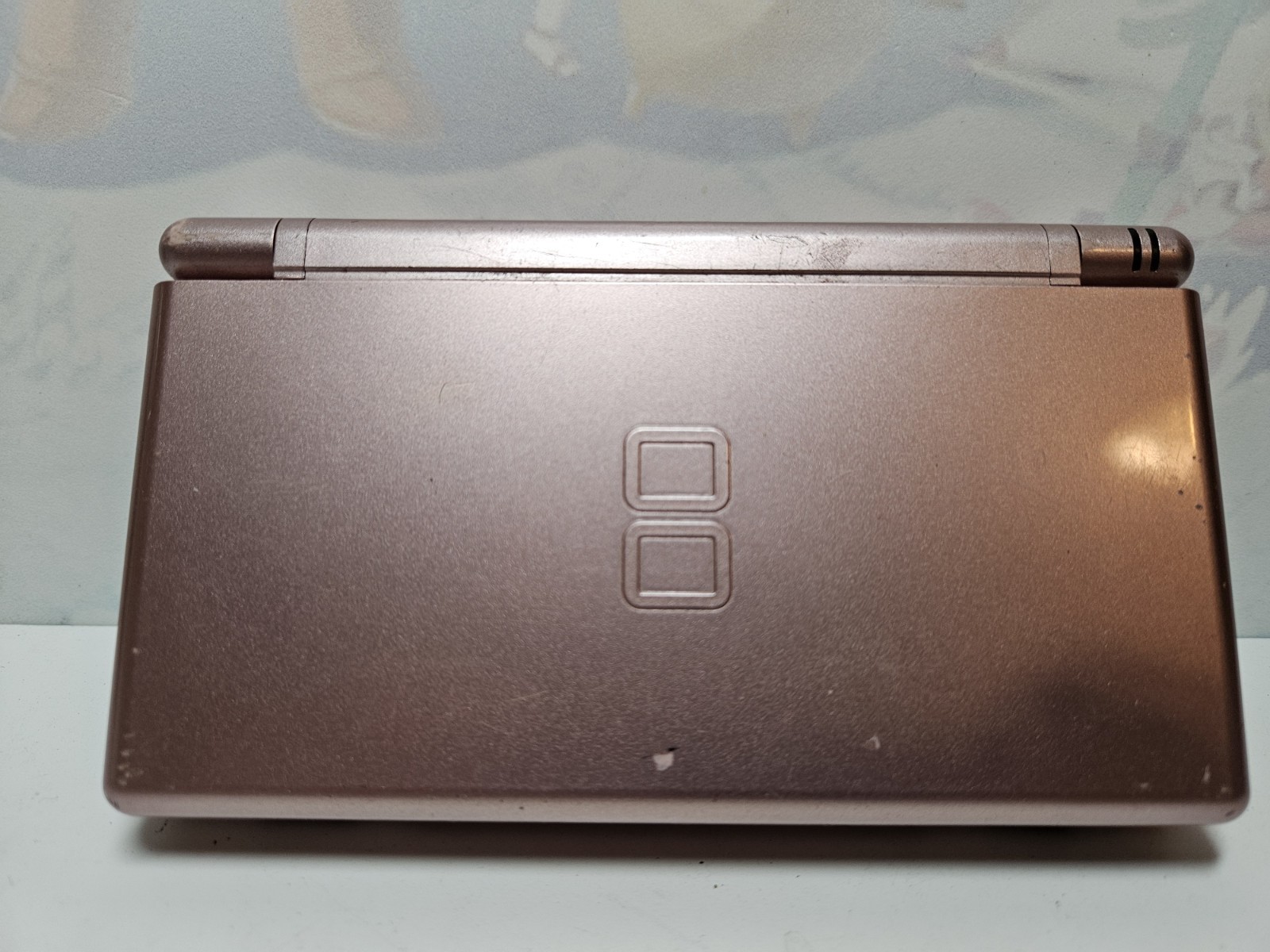 Nintendo DS Light Metallic Rose Pink USG-001 Handheld Console w/ Charger Tested