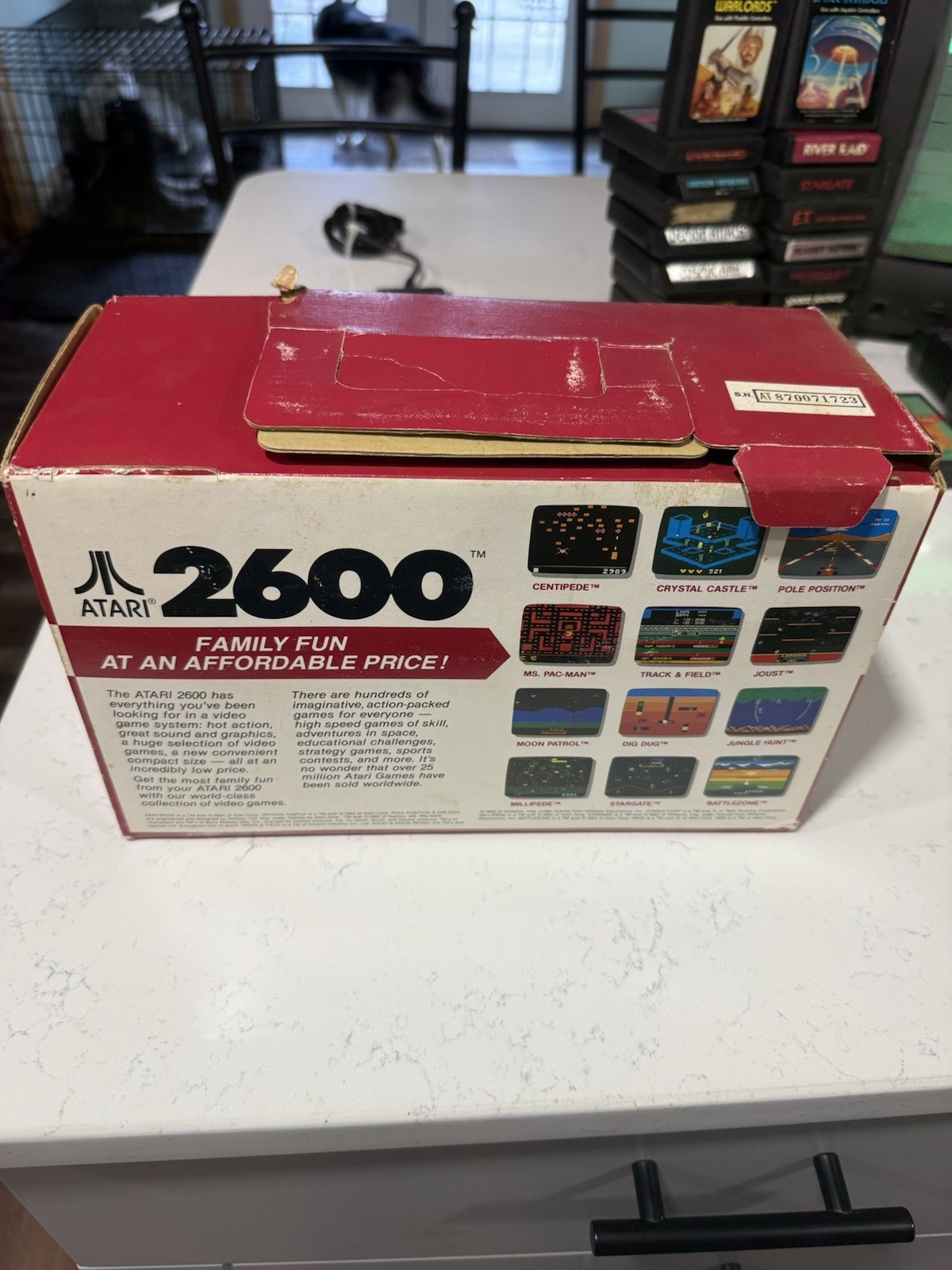 Atari 2600 Jr Console Bundle Box 21 Games 2 Joysticks Keyboard Controller Tested