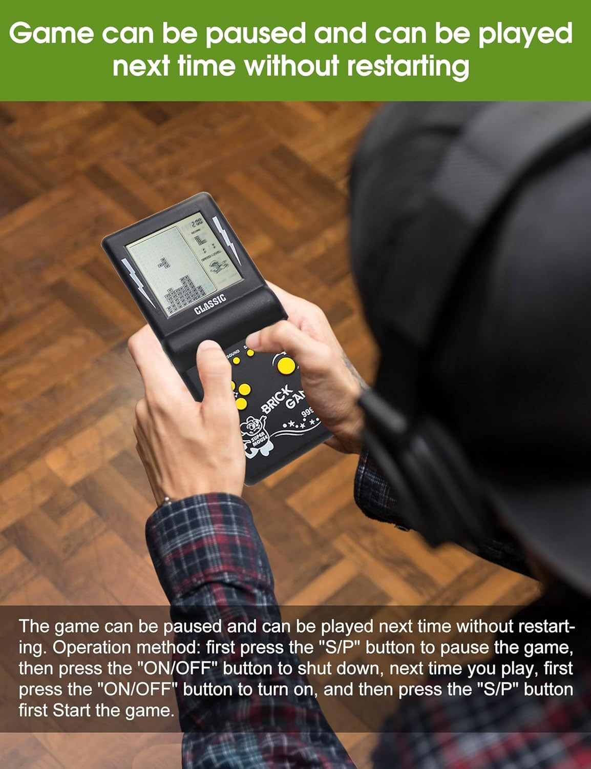 Ergonomic 3.5-Inch Retro Gaming Console with 23 Classic Games & Adjustable Speed