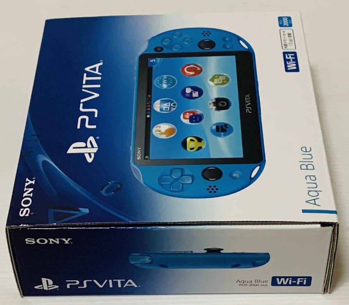 【Unused】SONY PlayStation Vita Wi-Fi Console PCH-2000 ZA23 Aqua Blue F/S JP