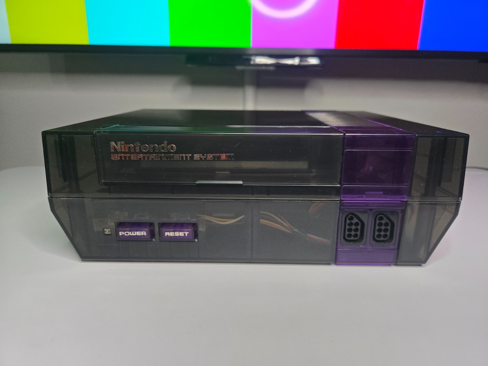 Clear Black / Purple Nintendo Entertainment System NES Console Games Bundle