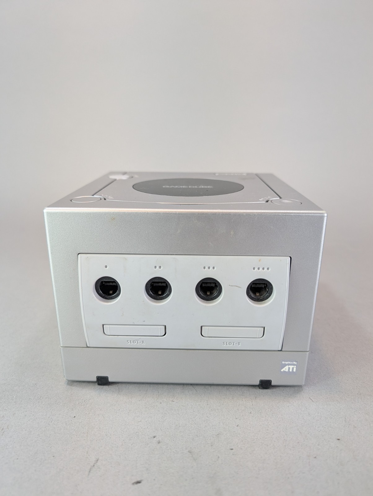 OEM Nintendo GameCube DOL-101 Silver Console + Cords WORKS!