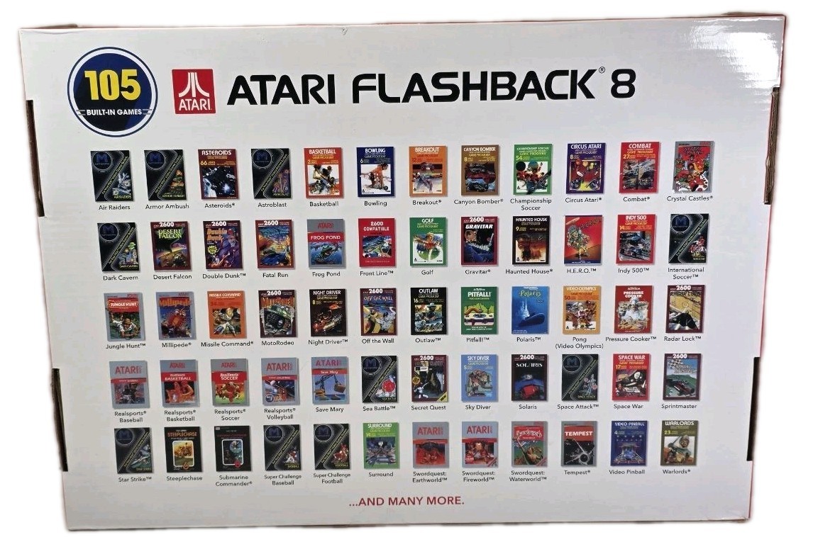 Atari Flashback 8 Deluxe HD Console – 105 Built-in Games w/ Wired Controllers