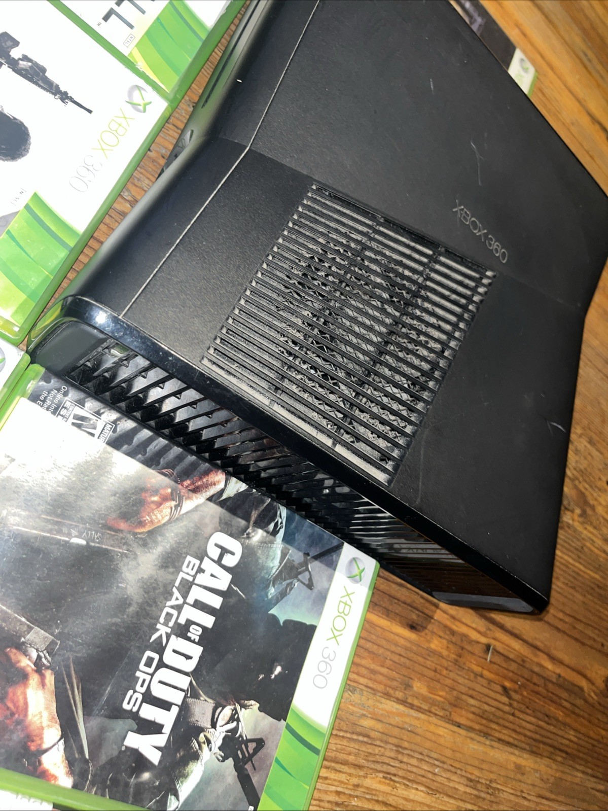 Microsoft Xbox 360 S Slim Black 250GB Replacement Console W/ Games Lot Bundle
