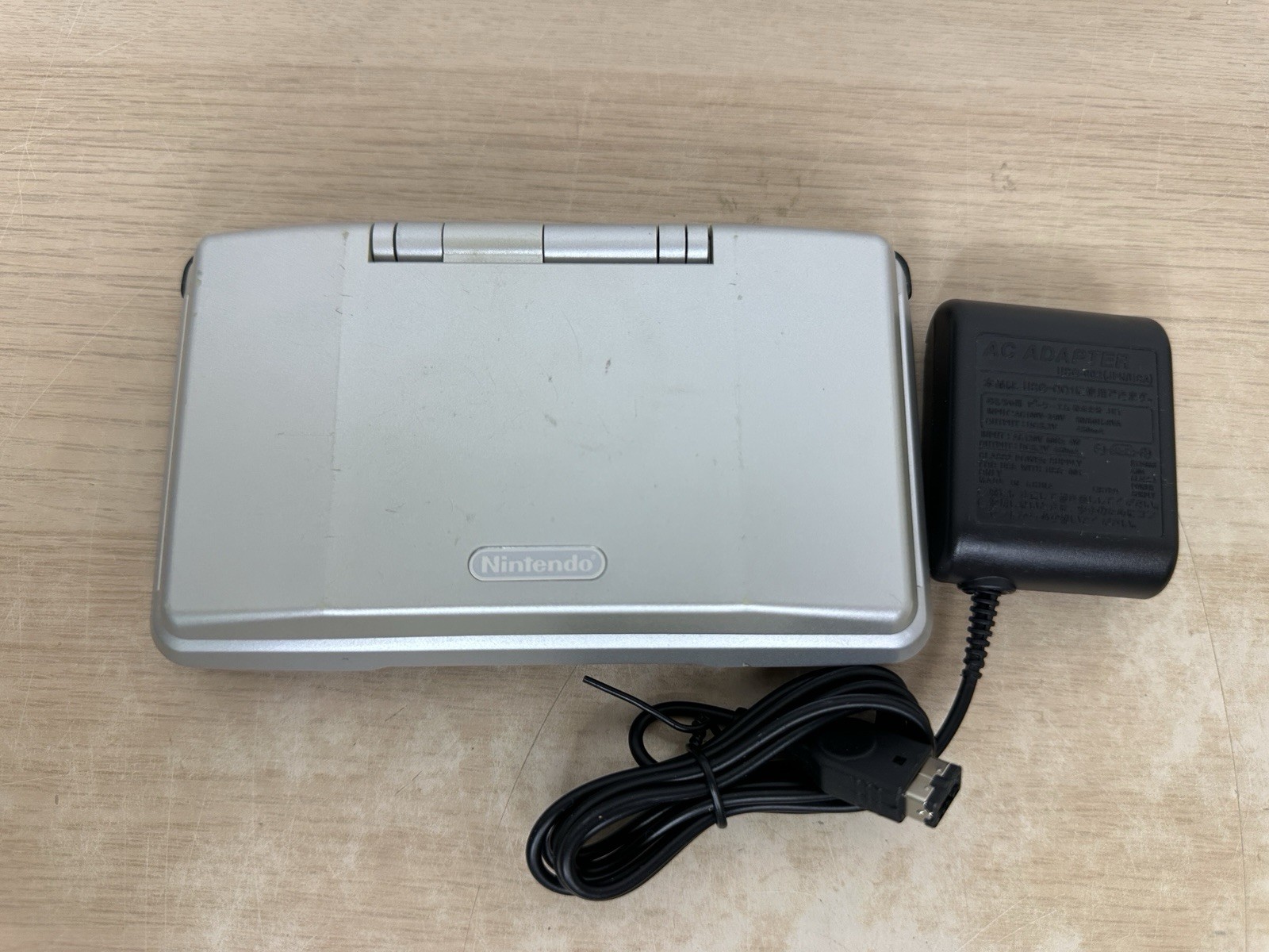 Nintendo DS Model NTR-001 w/ Charger – Original Titanium Silver – Tested & Works