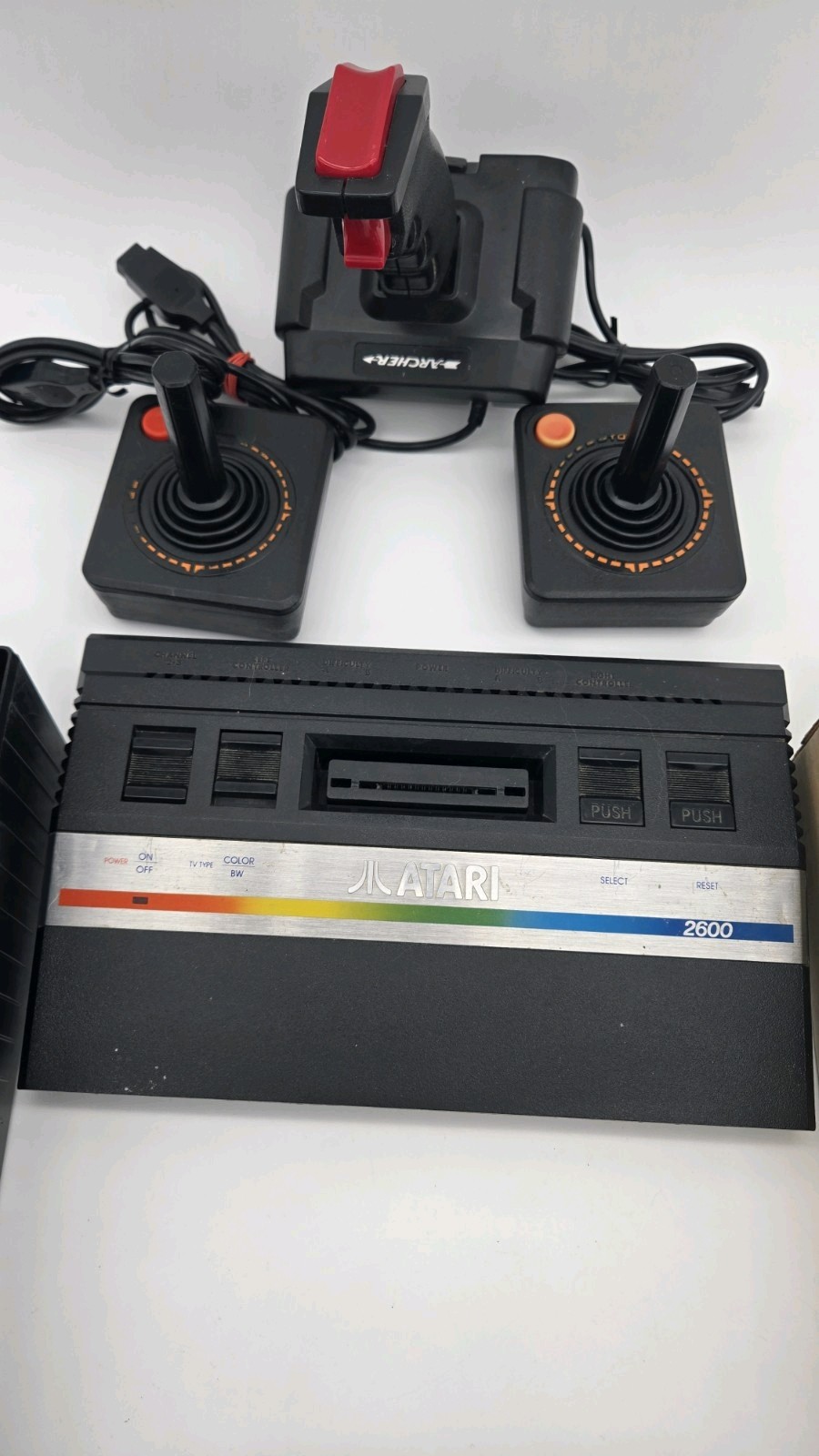 Vtg Atari 2600 Junior Jr Console System Bundle 30 Games Tested 3 Controllers