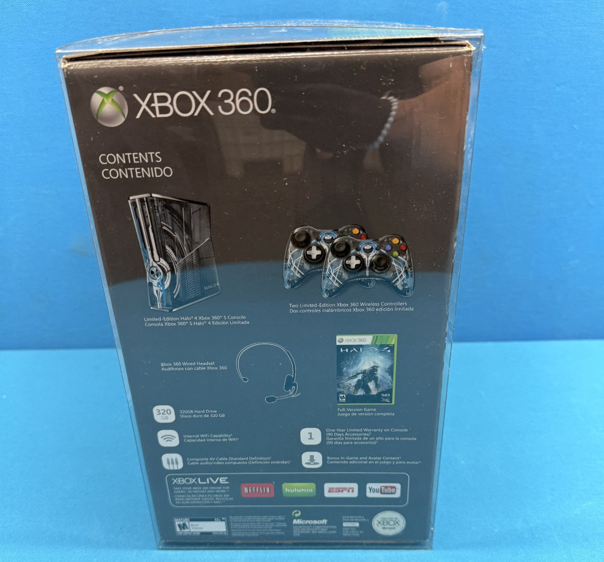 Xbox 360 320GB Halo 4 Bundle – Console Headset Controllers & Game