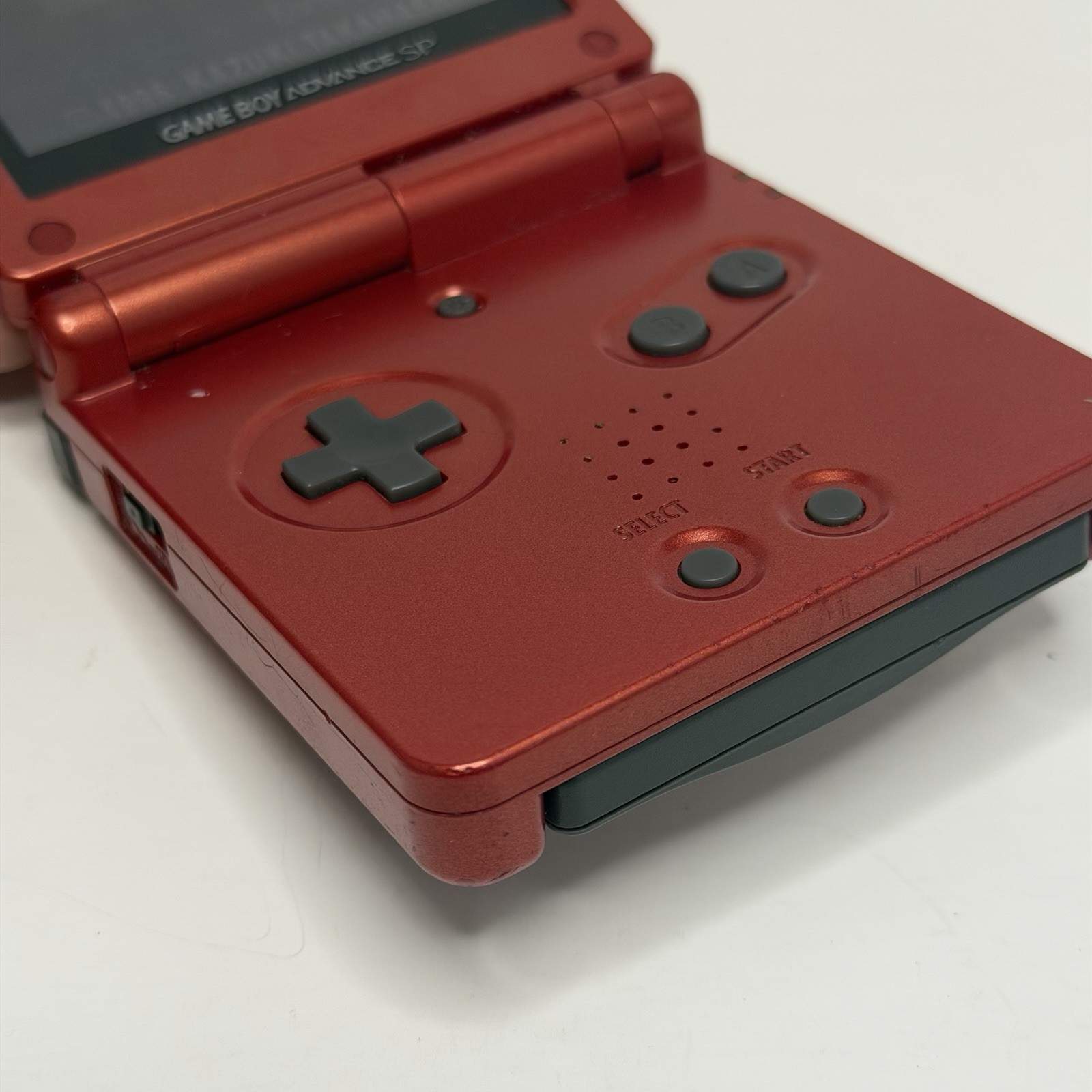 Nintendo Game Boy Advance SP Handheld Video Game Console Flame Red With Yu-gi-oh