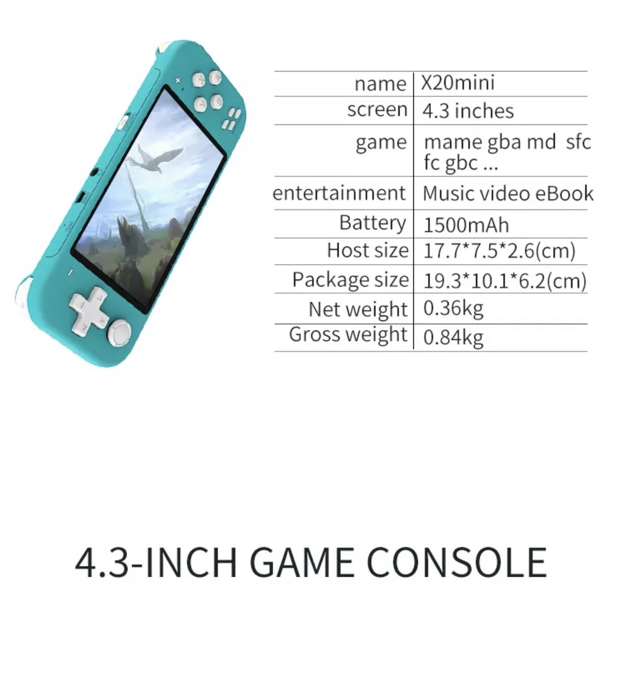 X20 Mini Handheld Game Console Newest 4.3 inch Handheld Portable Game Console!!!
