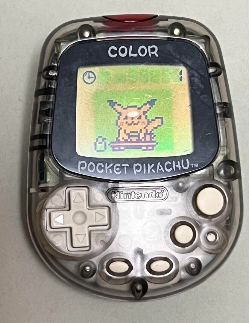 Pocket Pikachu Color Yellow & Clear 2 set Pedometer Pokemon Used Tested Japan