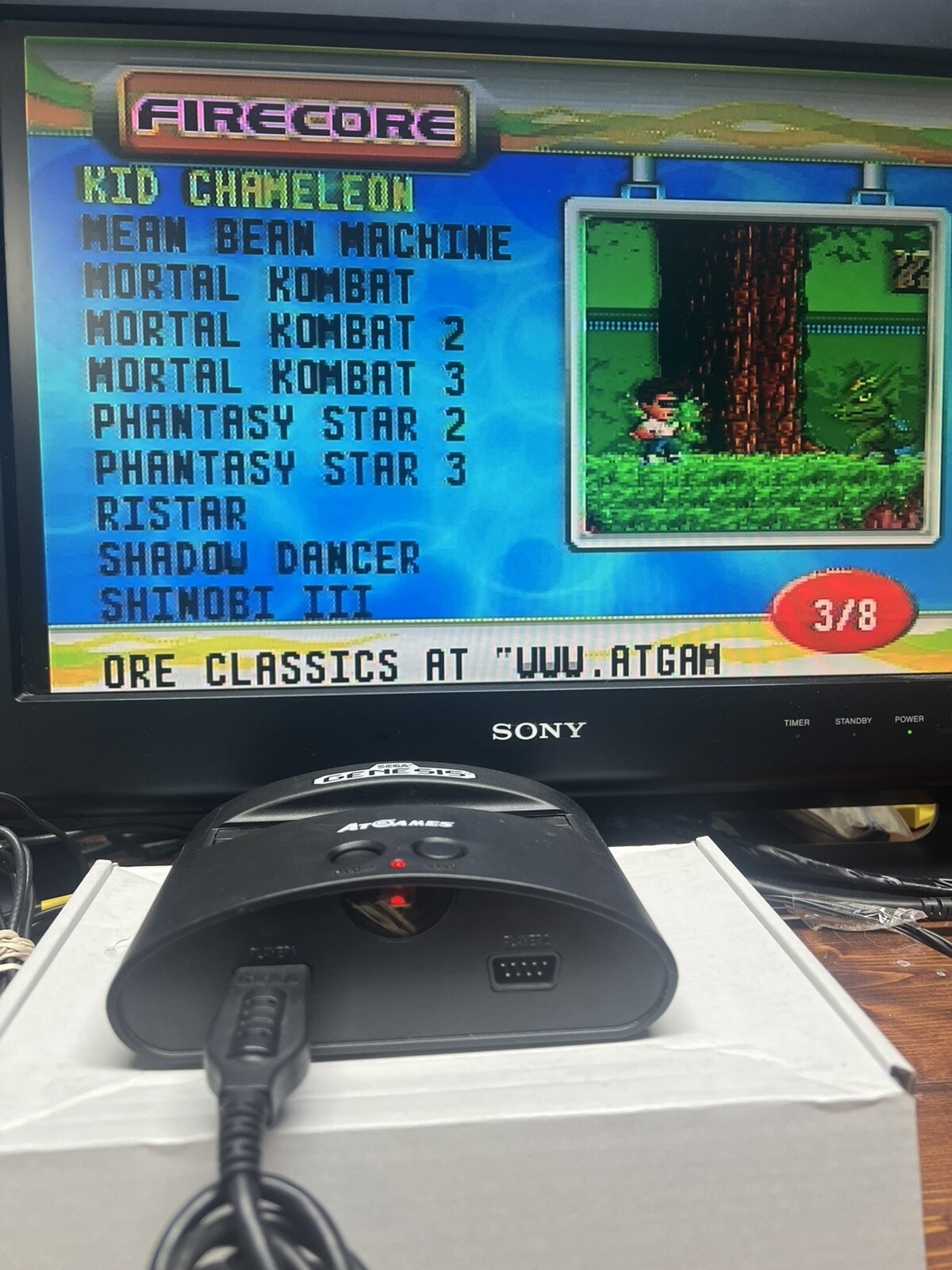Sega Genesis Mini At Games Console w/ 80 Built-In Games + 7 Games, – TESTED