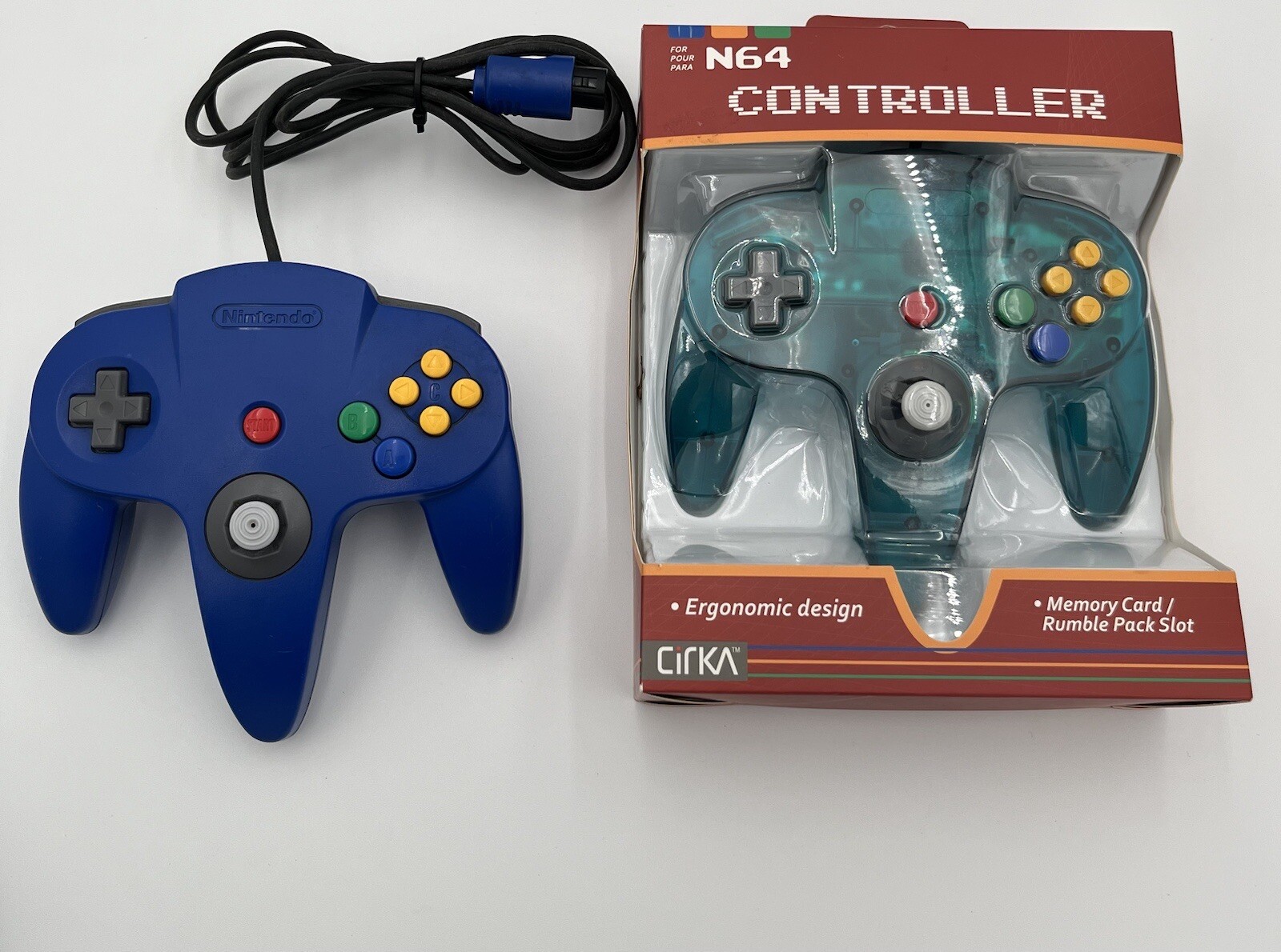 N64 W/ Mario Party 1 & 2 Party Pack Translucent BLUE Nintendo-64 Console System