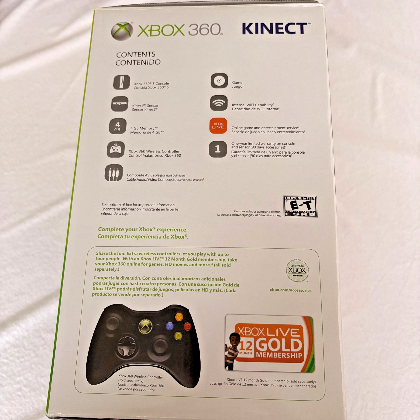 Microsoft Xbox 360 S Gaming Console and Kinect – Black