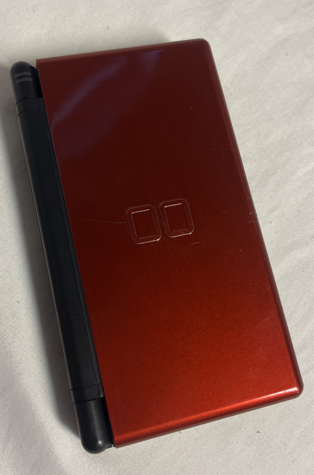 Nintendo DS Lite Handheld Console Red/Black Tested *Needs Stylus*